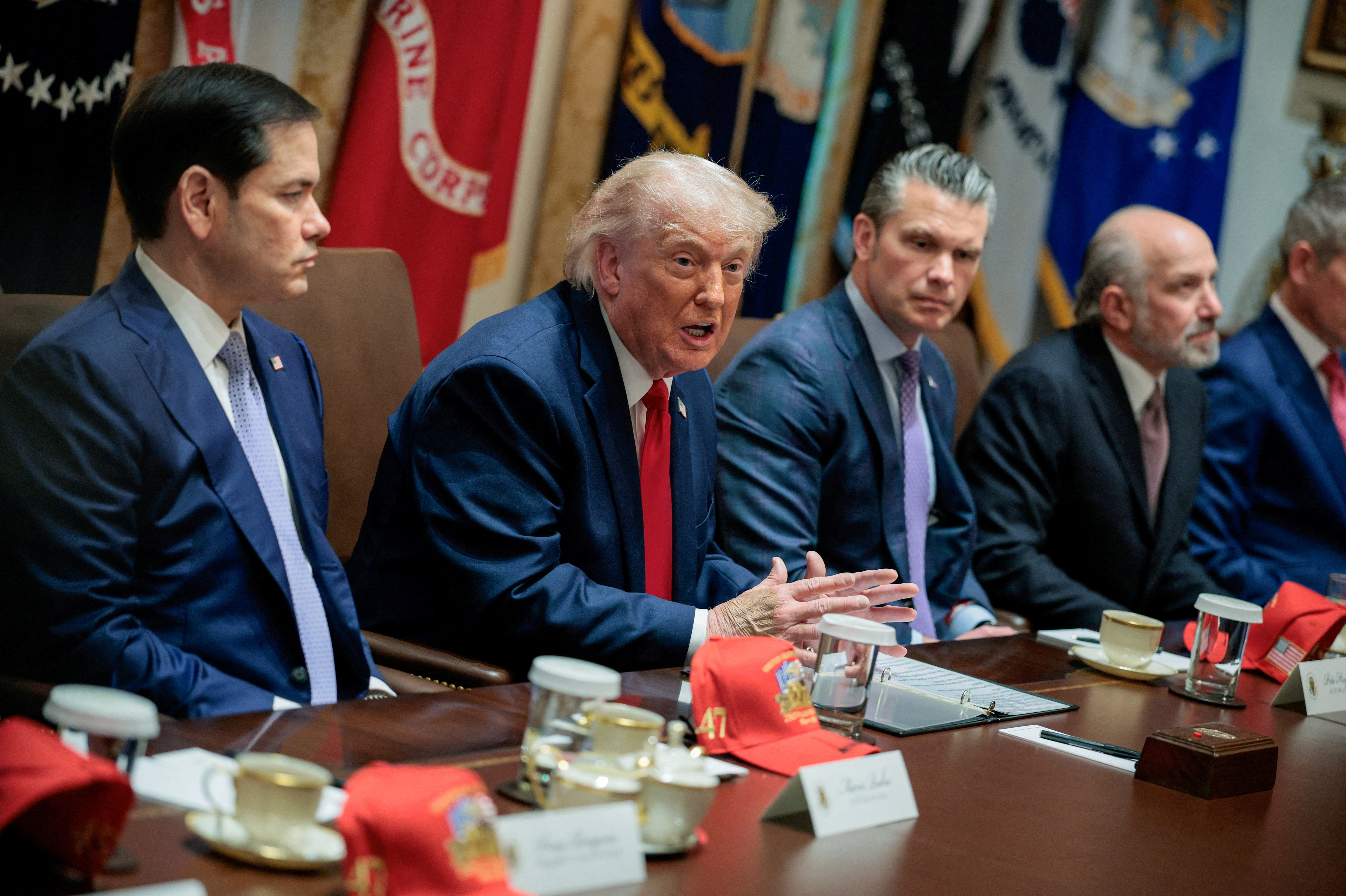 Donald Trump, Marco Rubio, Pete Hegseth