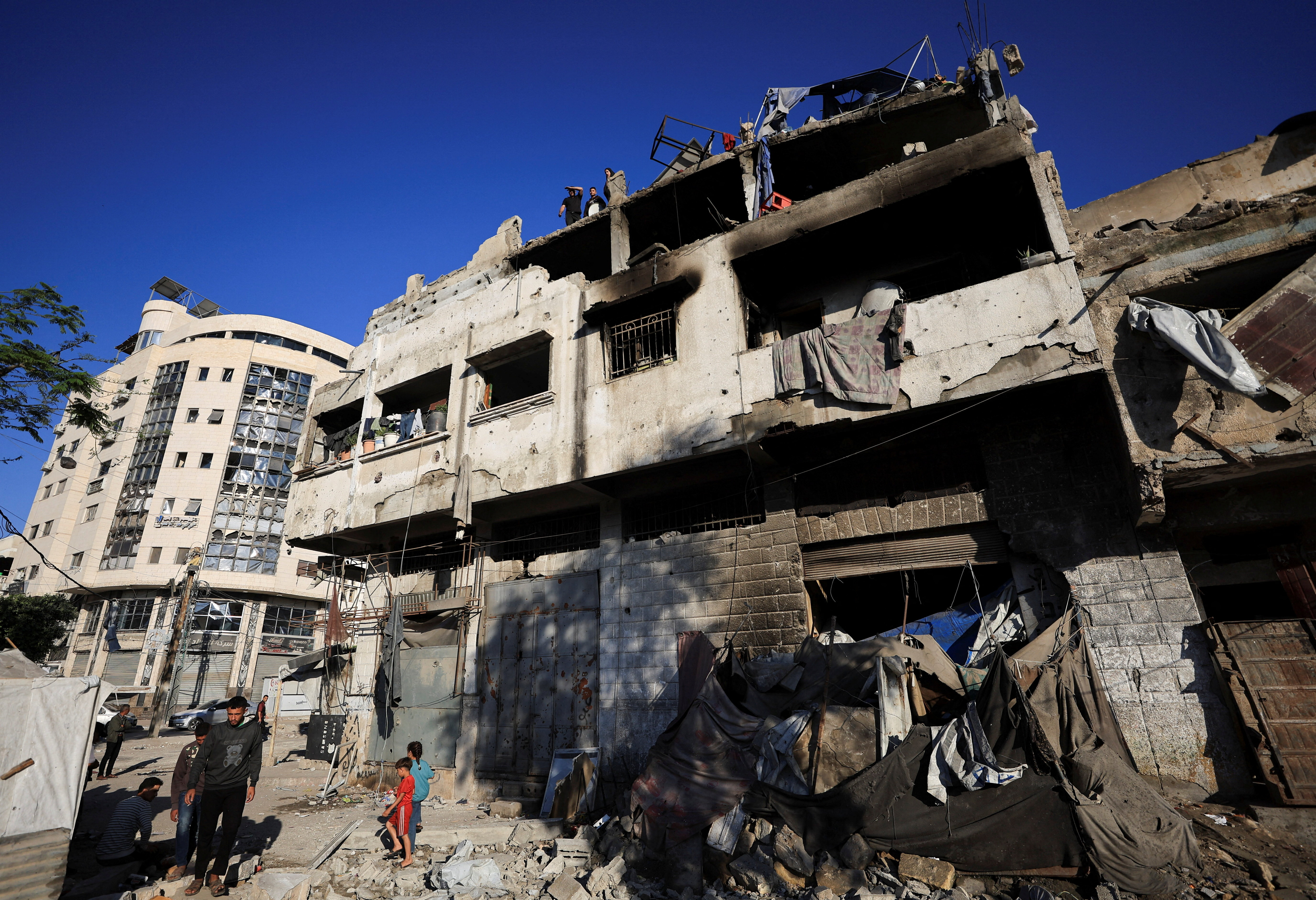 Posledice izraelskega napad v mestu Gaza