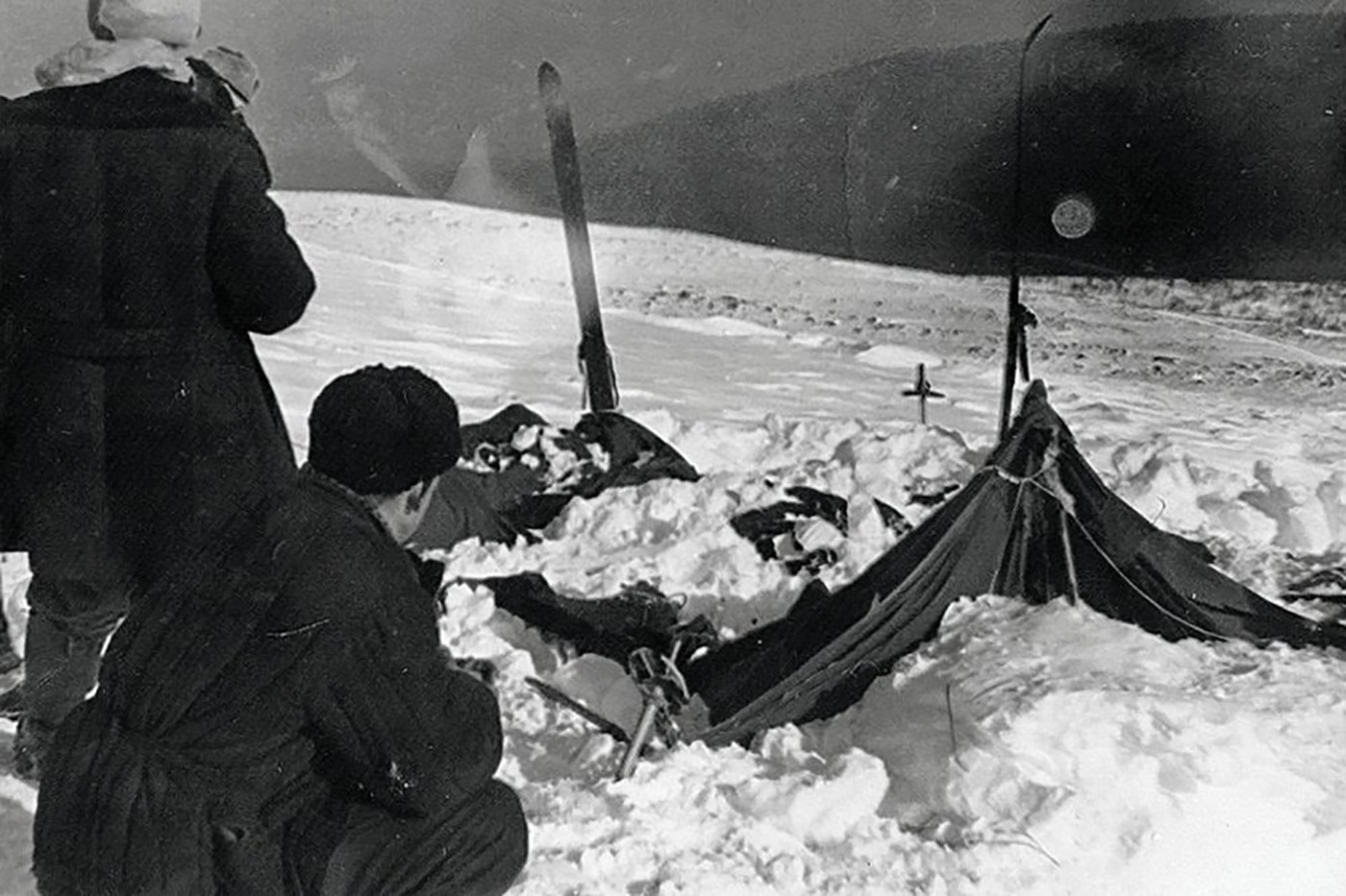 ostanki šotor na prelazu Djatlov na Uralu, kjer je leta 1959 izginila skupina pohodnikov