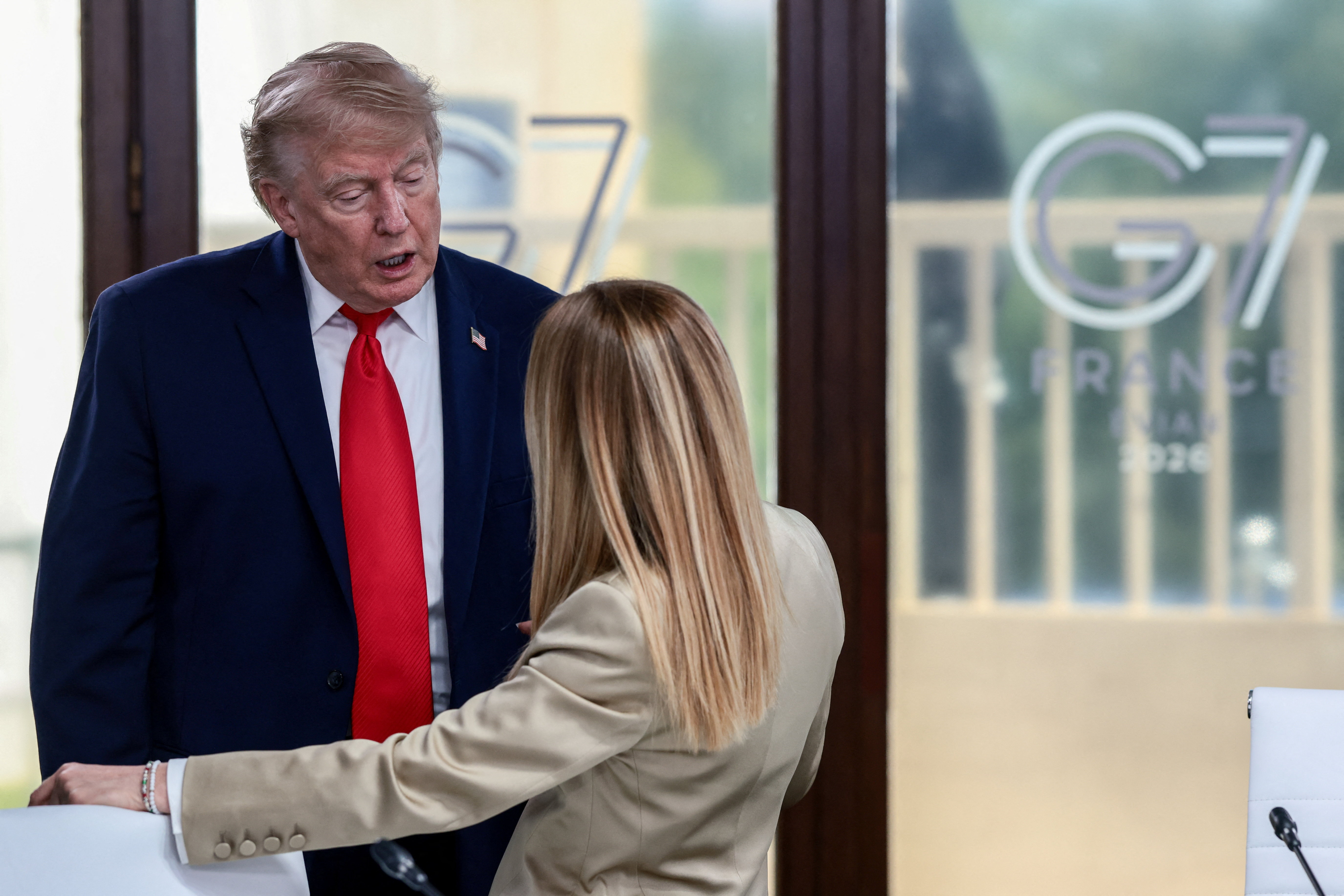 Donald Trump in Giorgia Meloni