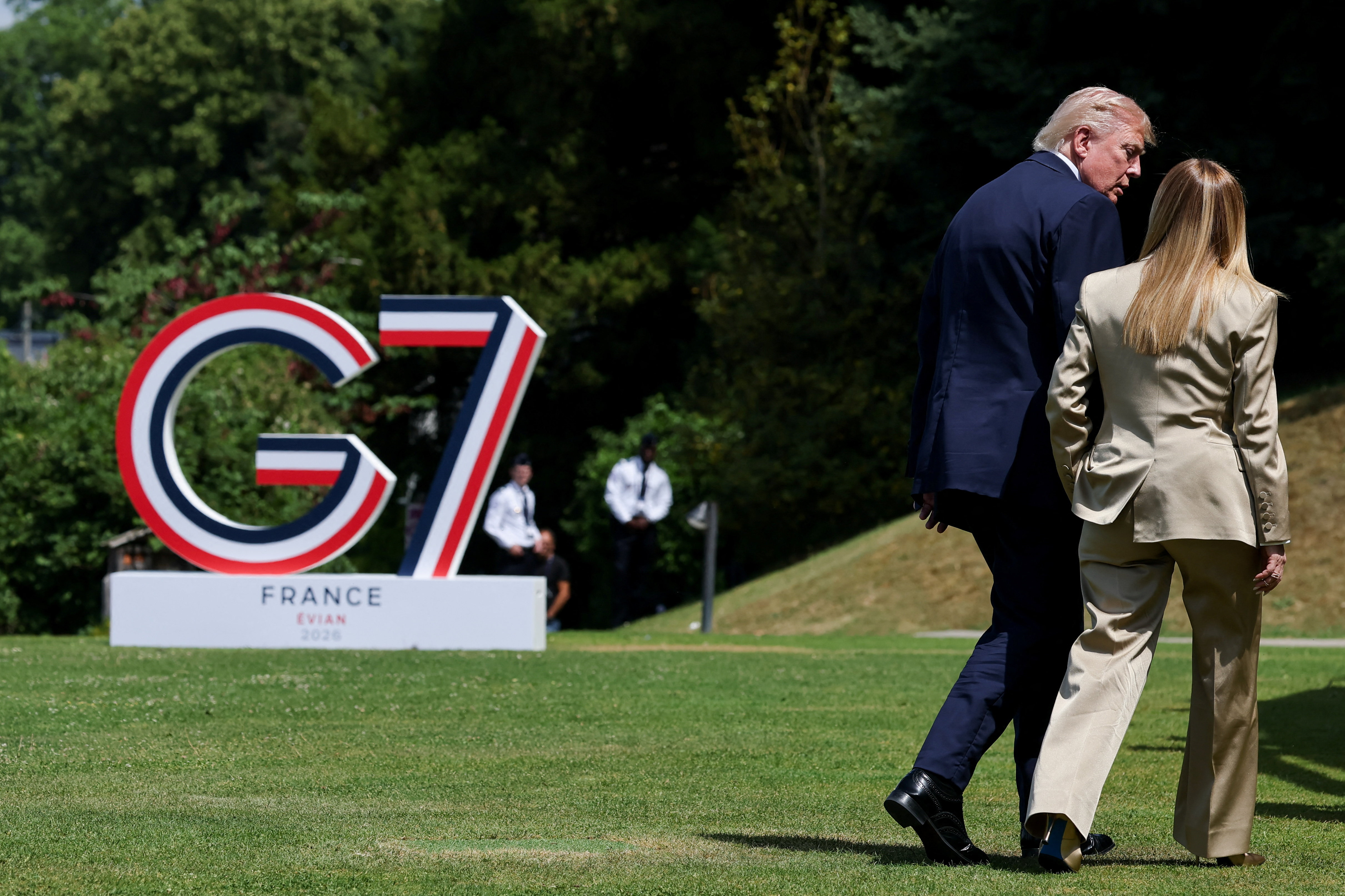 Donald Trump in Giorgia Meloni
