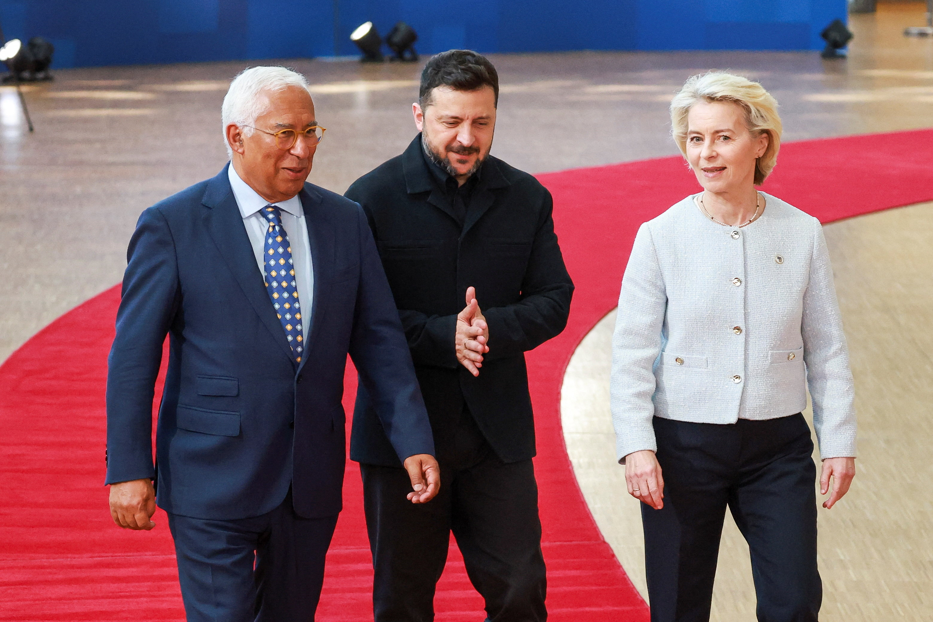 Antonio Costa, Volodimir Zelenski in Ursula von der Leyen