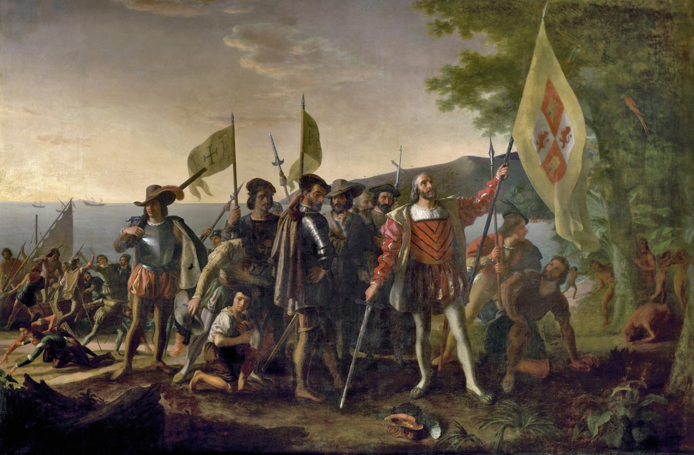 upodobitev Kolumbovega prihoda v Ameriko, 12. oktobra 1492: John Vanderlyn, ca. 1846