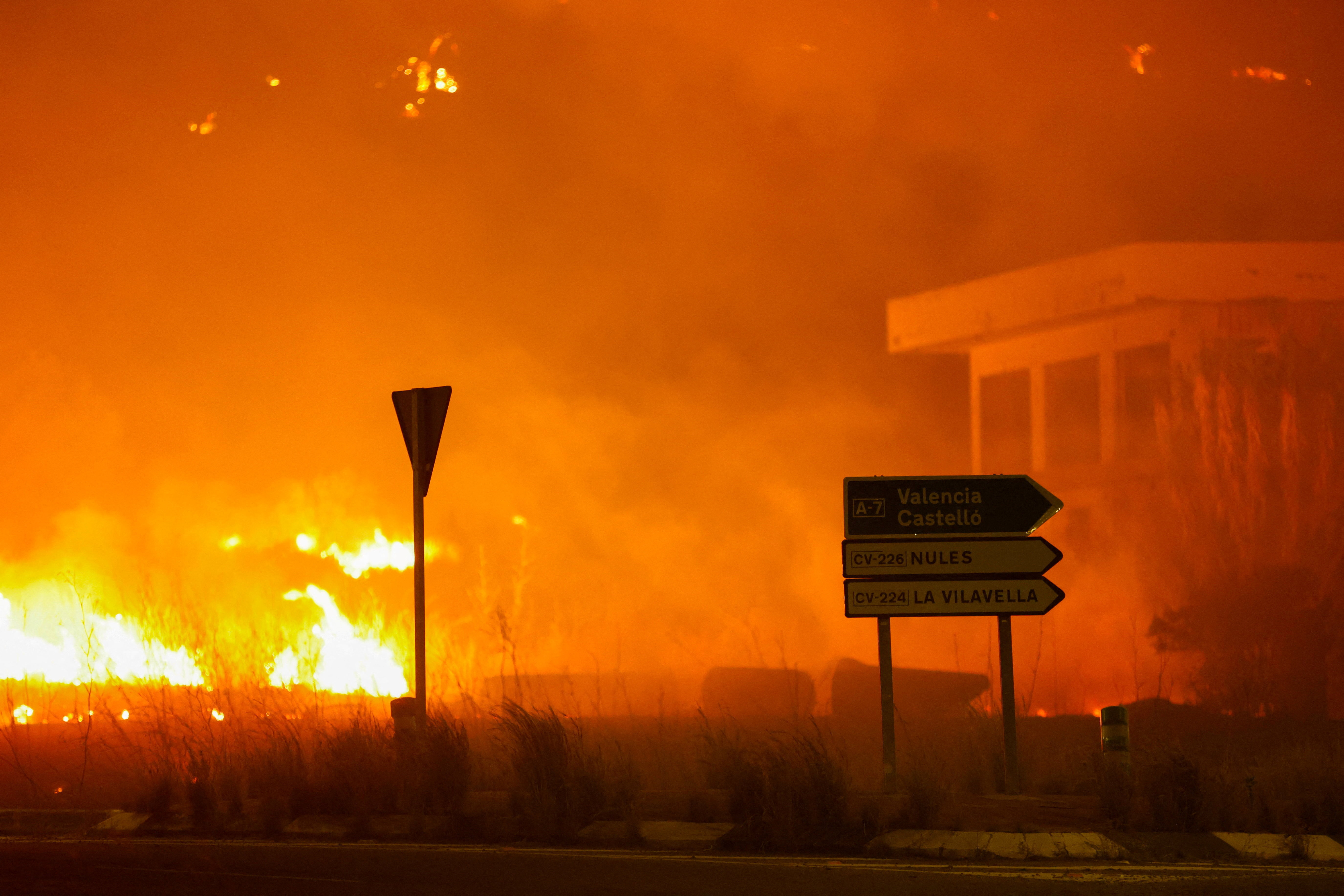 Požar v pokrajini Castellon v Španiji