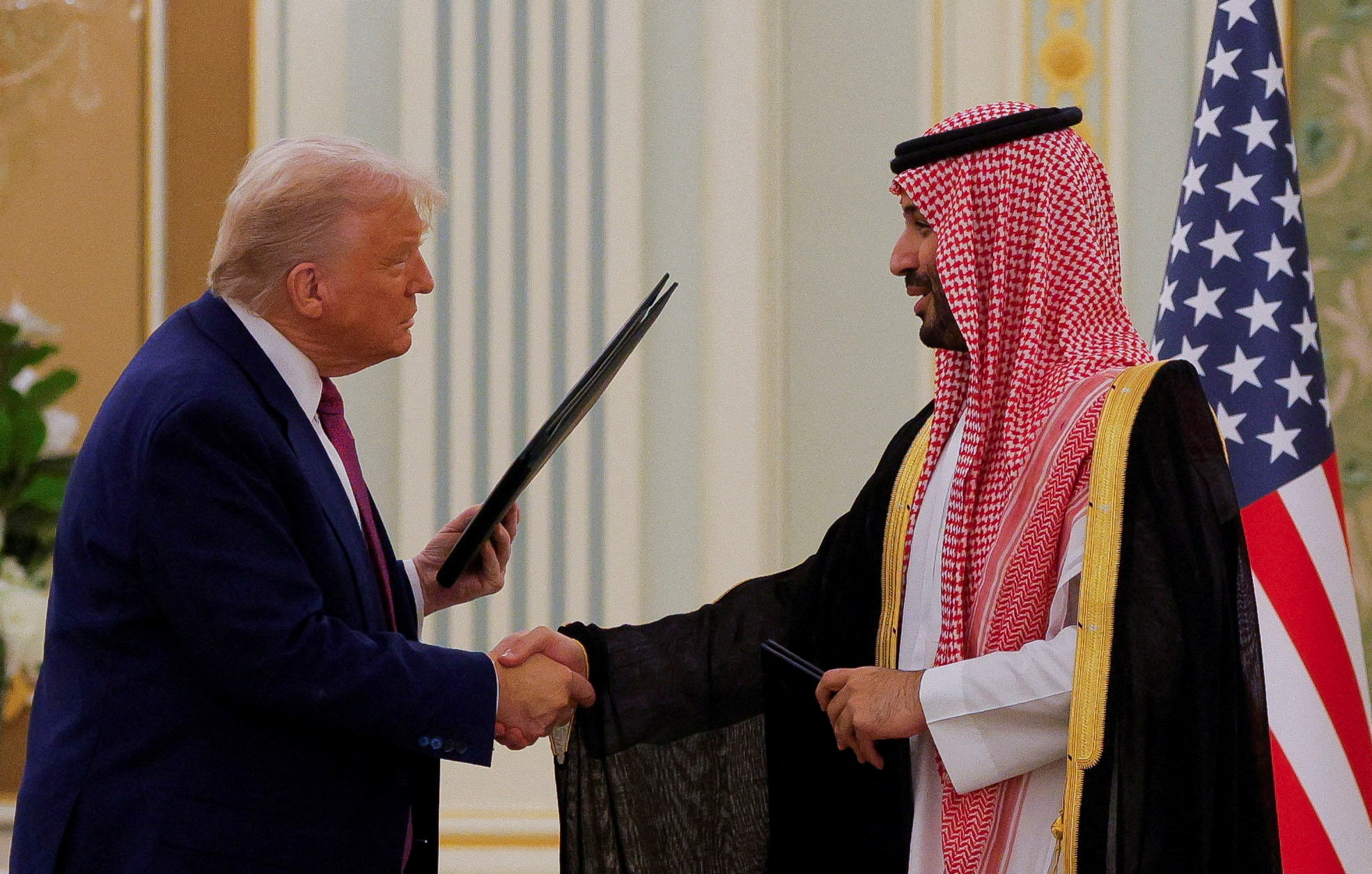 Donald Trump in Mohamed bin Salman