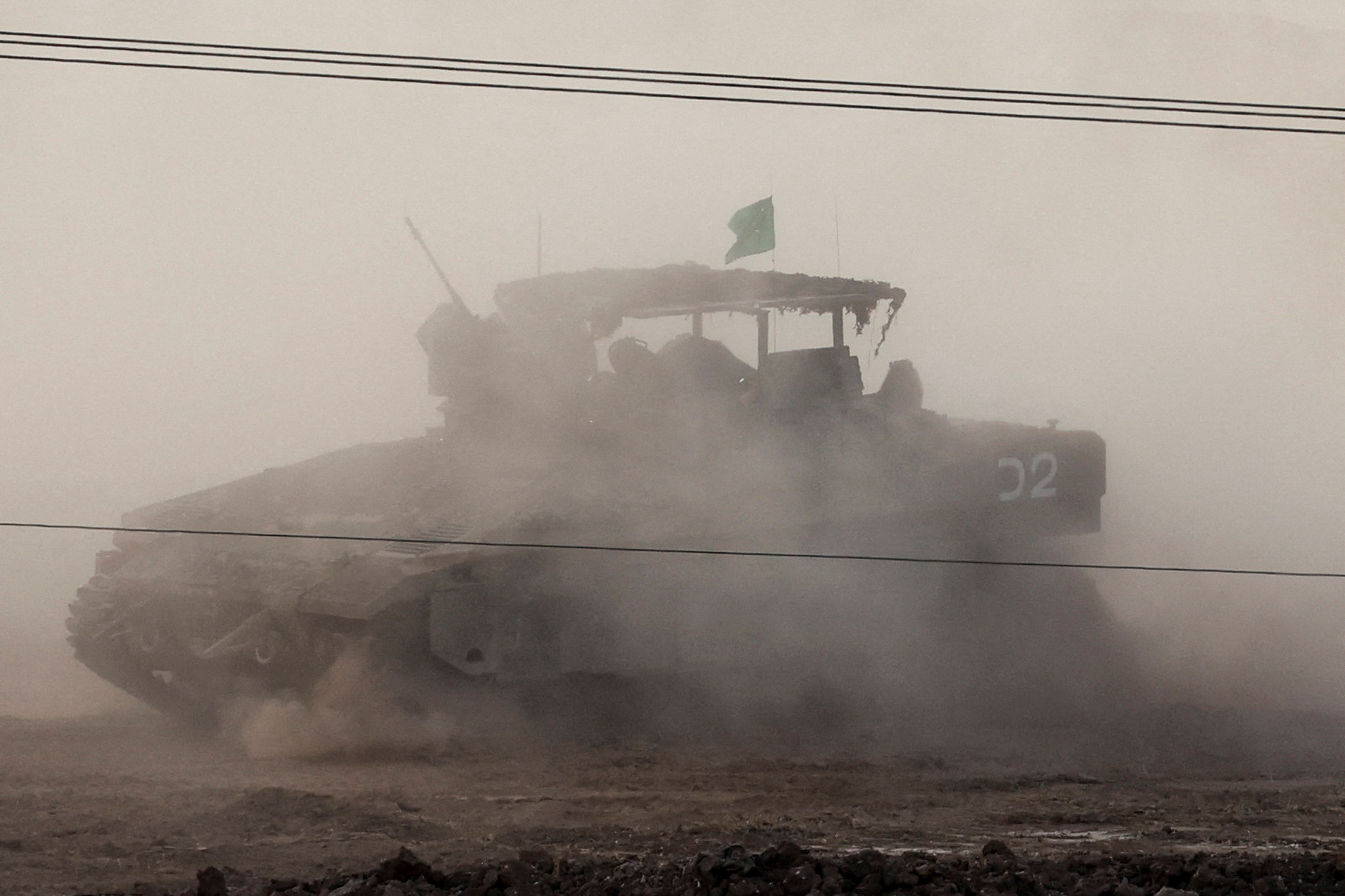 Izraelski oklepnik med premiki v Gazi