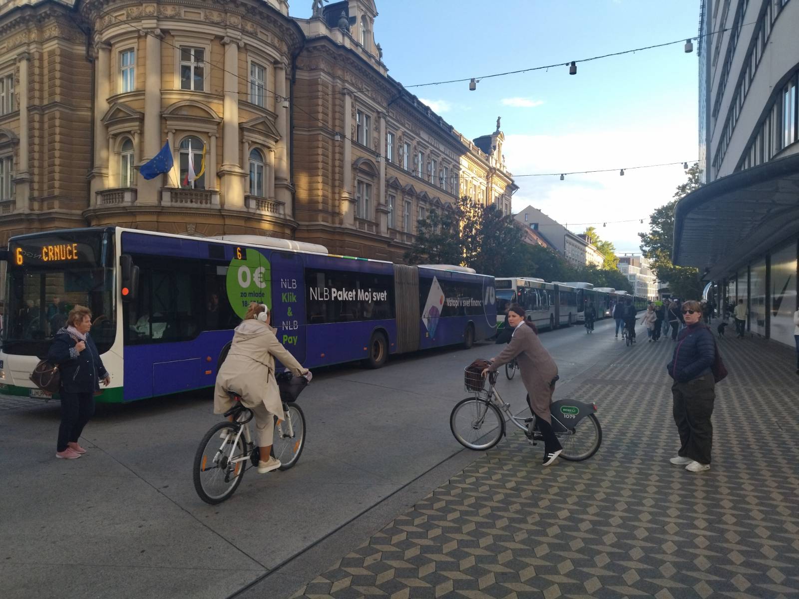 Gneča na Slovenski cesti v Ljubljani