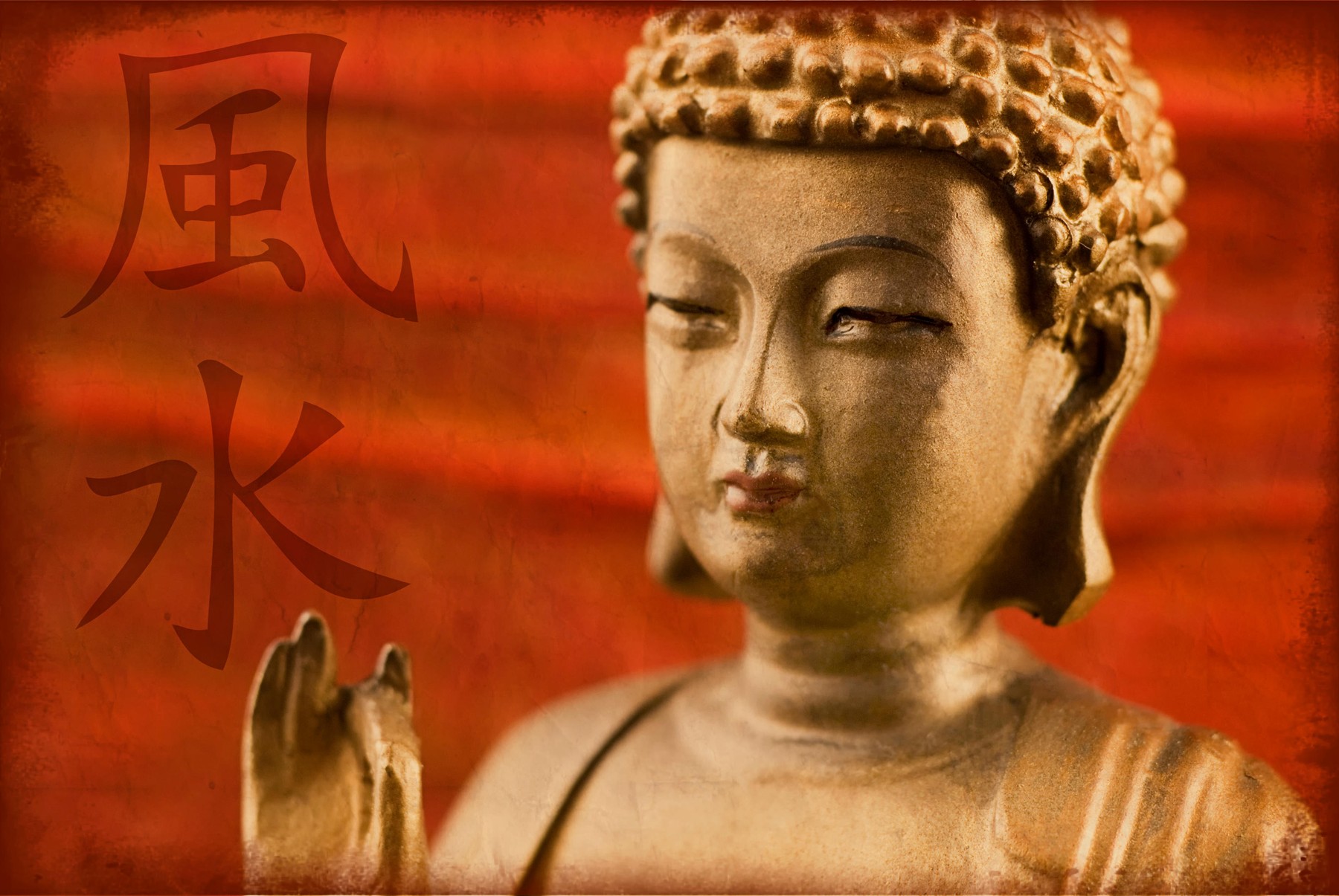 buda in kitajski pismenki za feng šuj