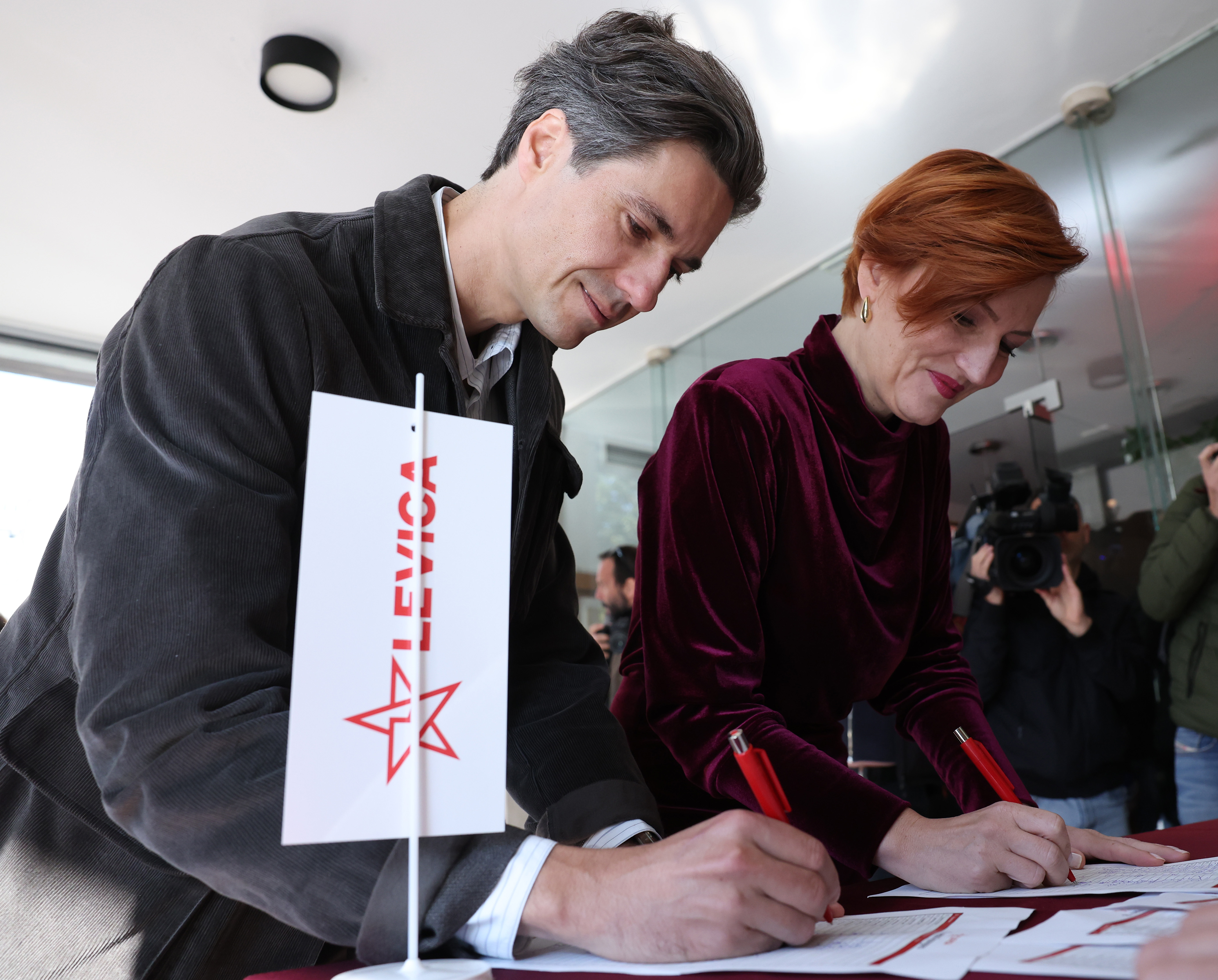 Luka Mesec in Asta Vrečko