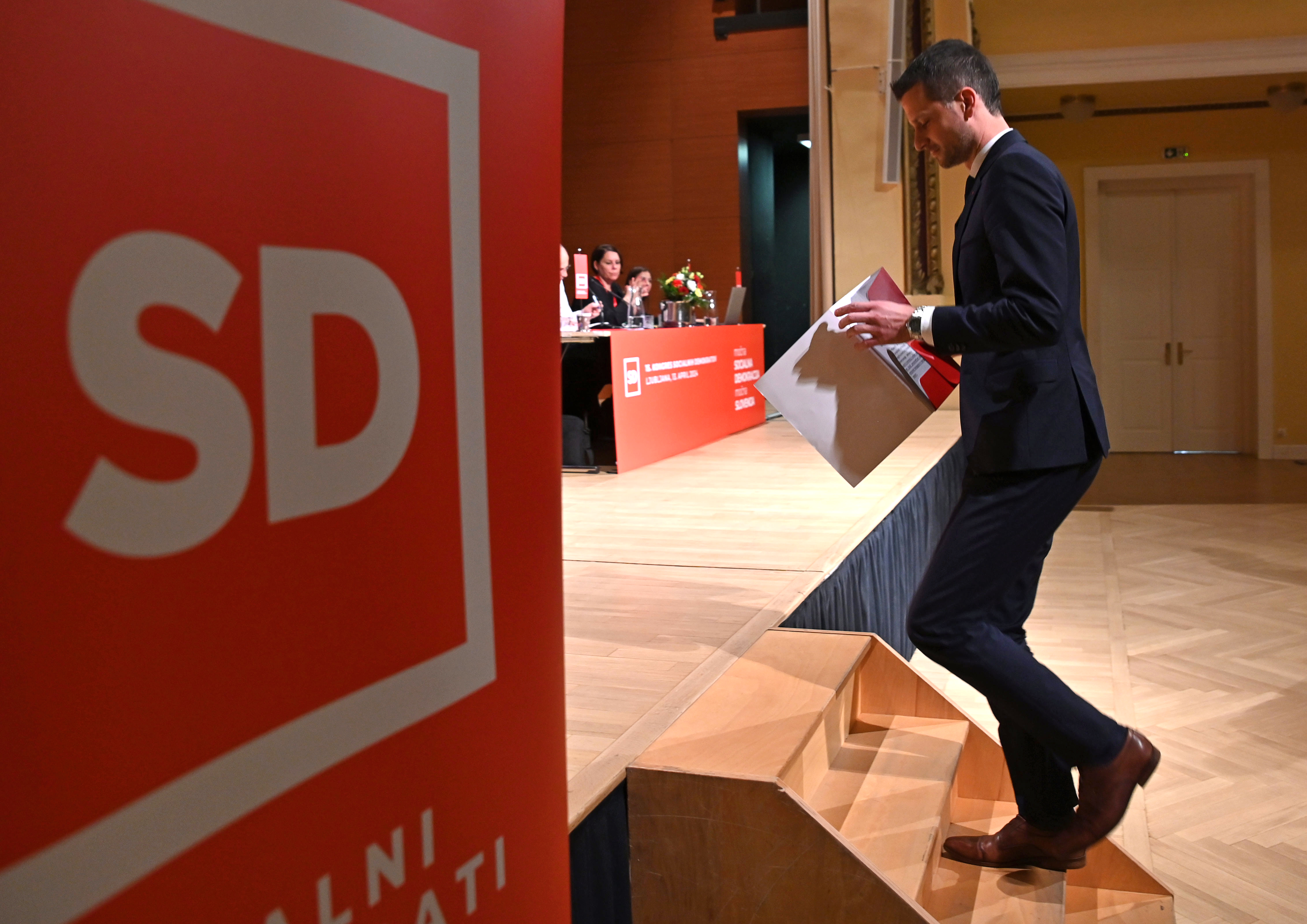 SLovenija, Ljubljana,  13.04.2024, 13. April 2024 Izredni volilni kongres stranke SD, politika, socialni demokrati, portret, Jani Prednik Foto: Žiga Živulović Jr./Bobo