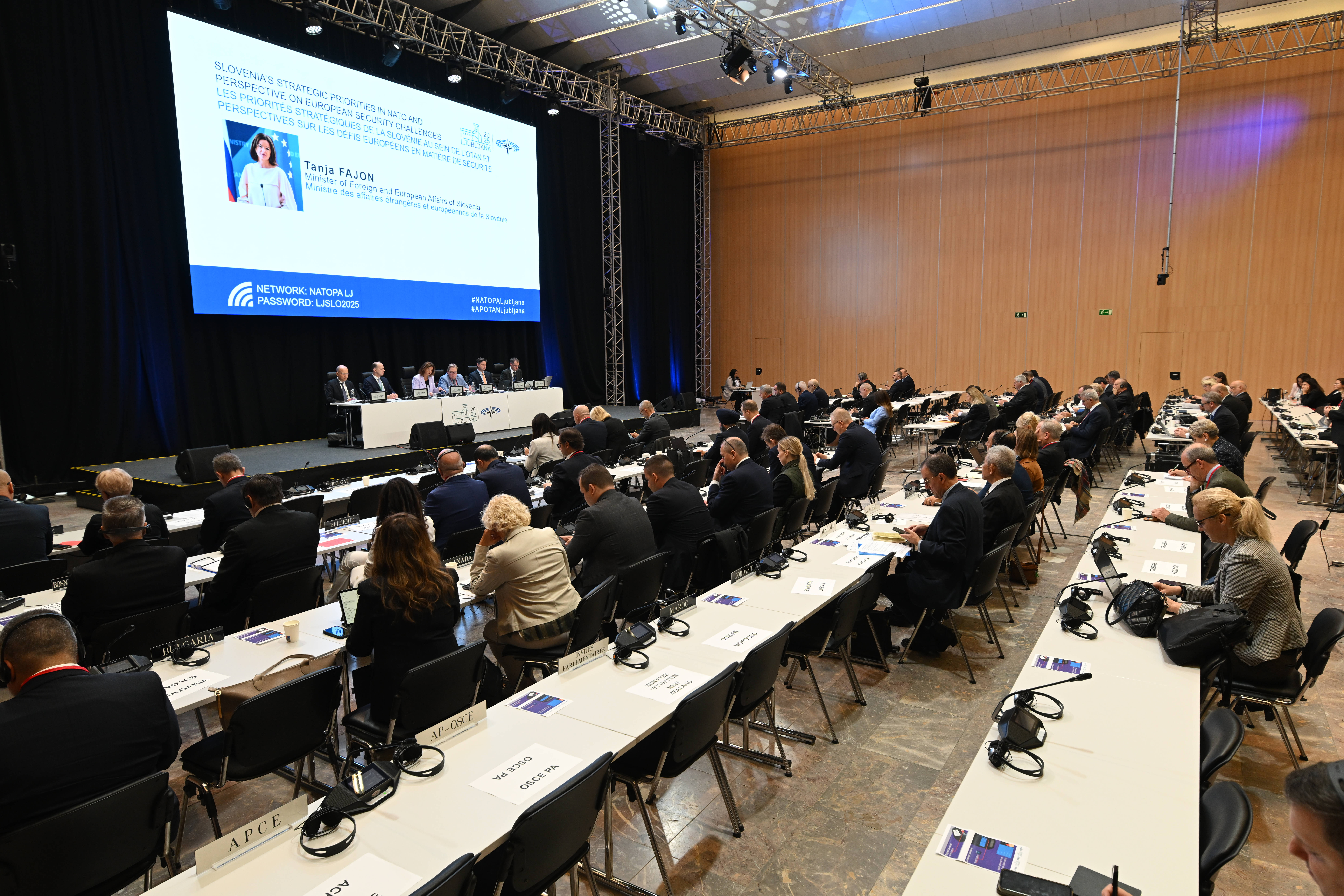 Parlamentarna skupščina Nata, Ljubljana 2025, Tanja Fajon