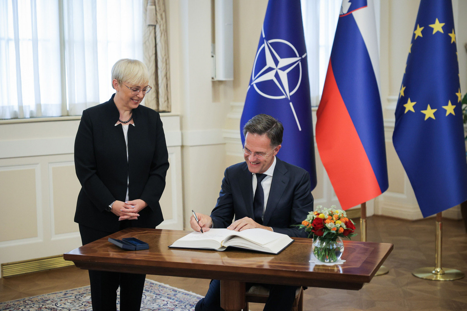 Nataša Pirc Musar in Mark Rutte