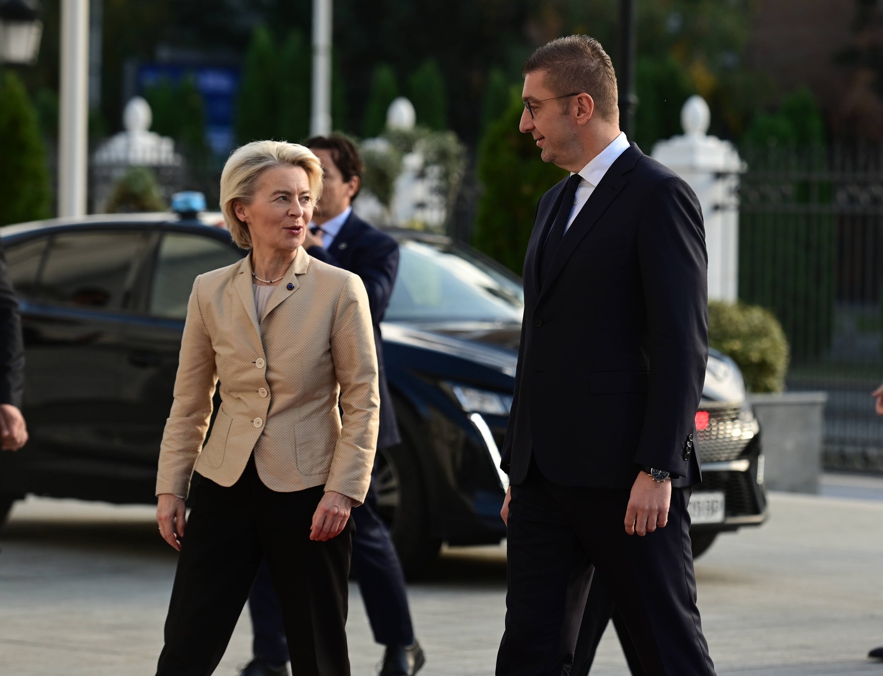 Ursula von der Leyen in Hristijan Mickoski