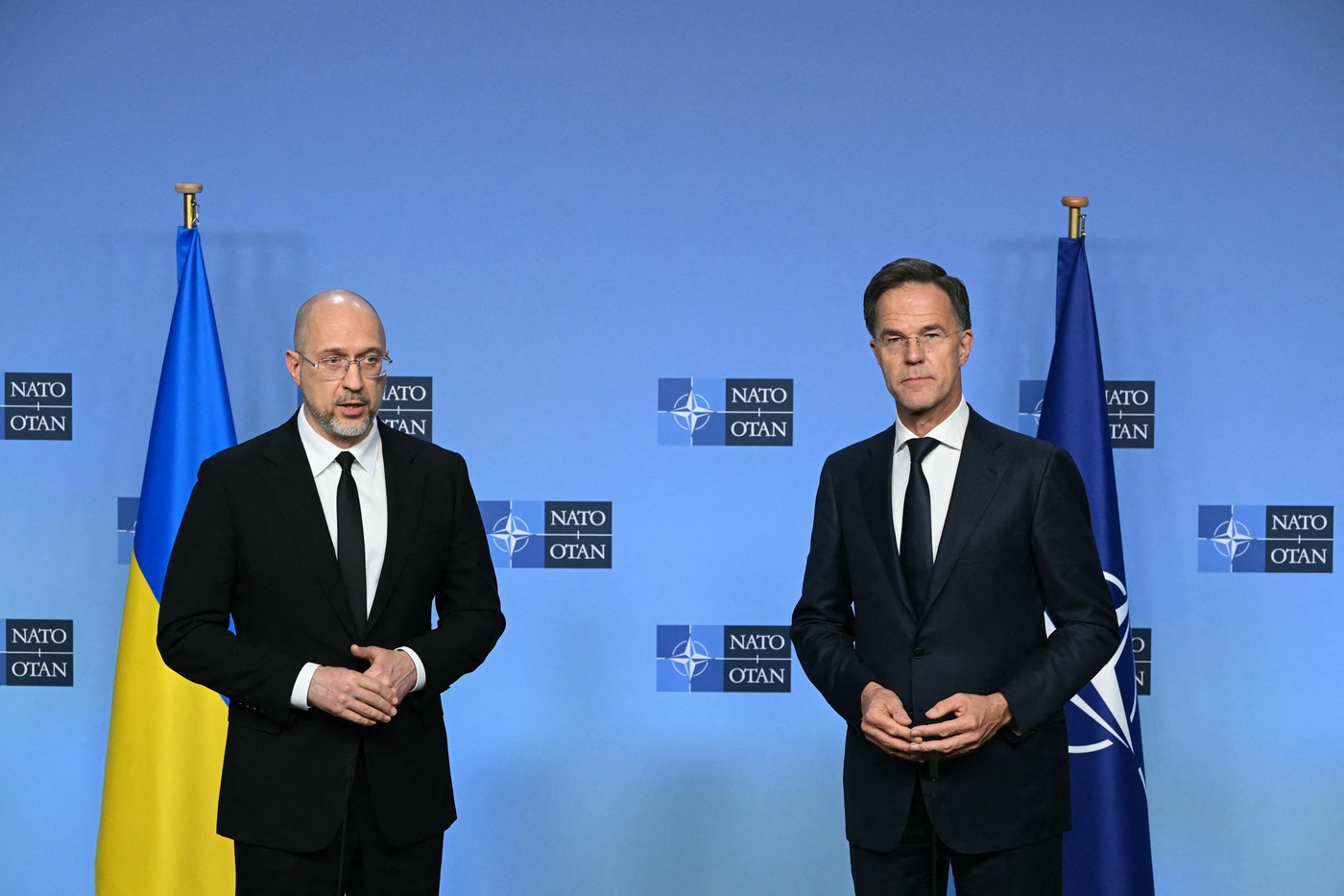 Denis Šmihal in Mark Rutte