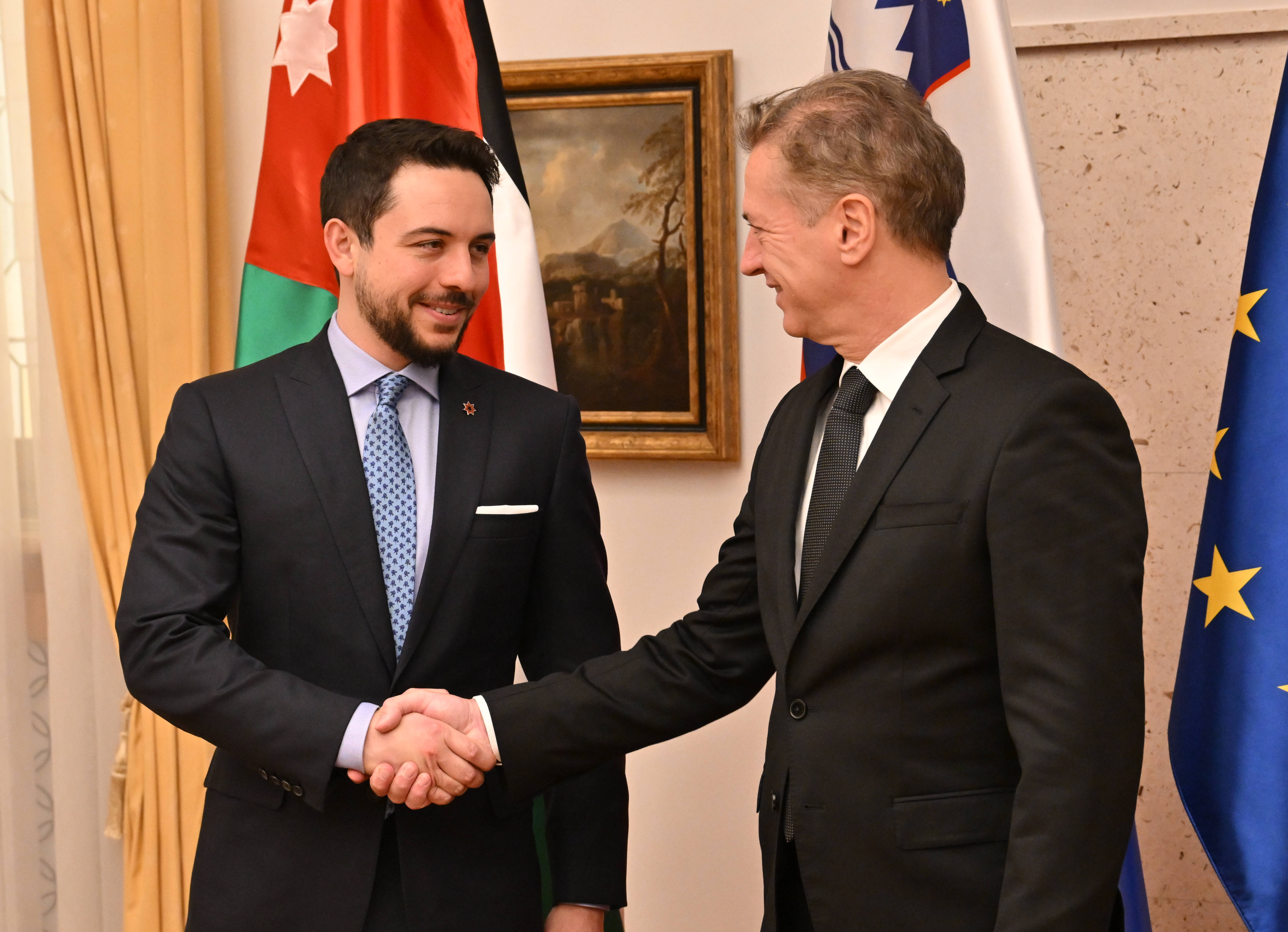 Robert Golob na Brdu pri Kranju sprejel princa Huseina Al Huseina bin Abdulaha II.