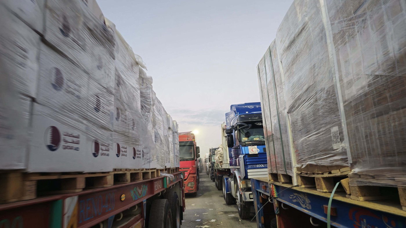 Humanitarni konvoj na poti v Gazo