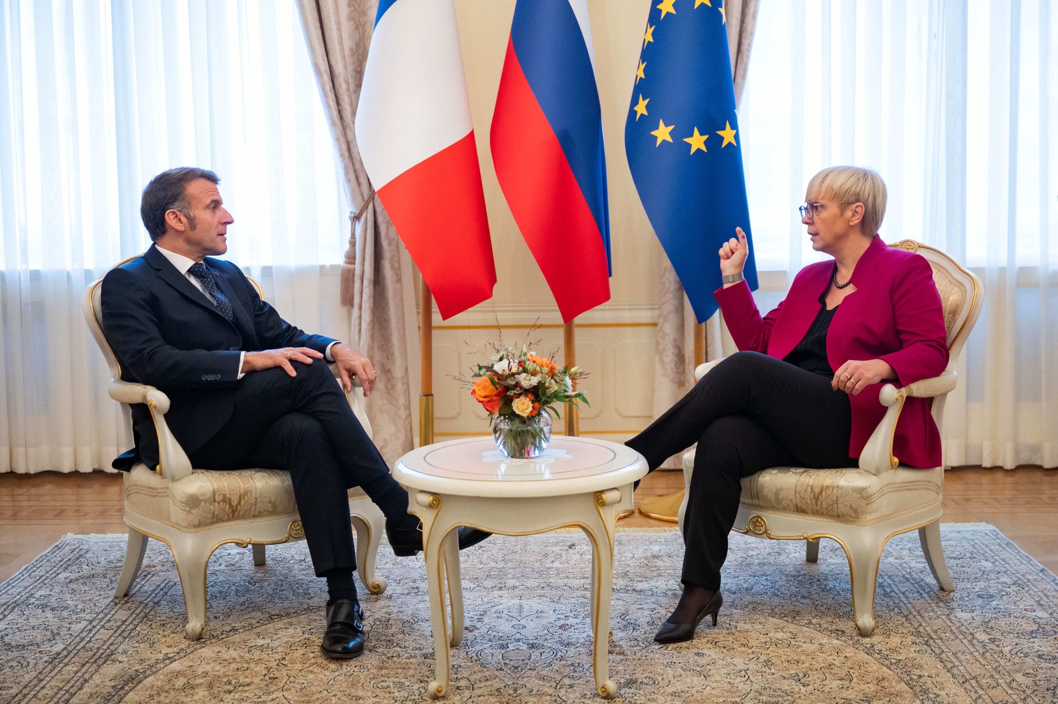 Nataša Pirc Musar sprejela Emmanuela Macrona
