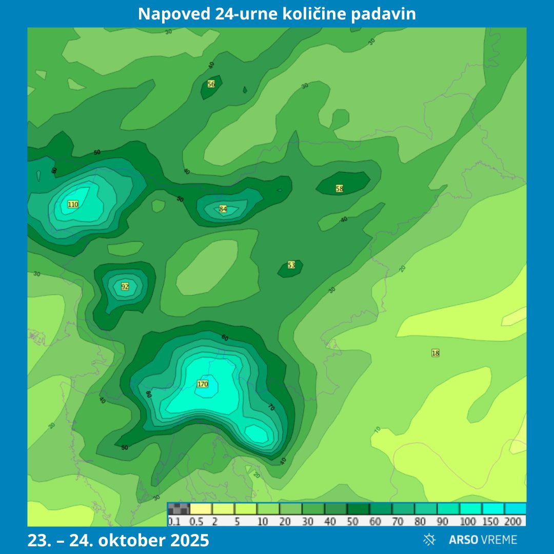 Napoved količine padavin
