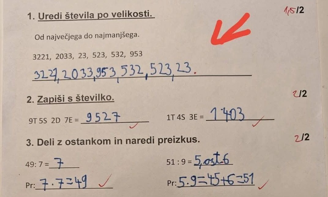 Matematični test