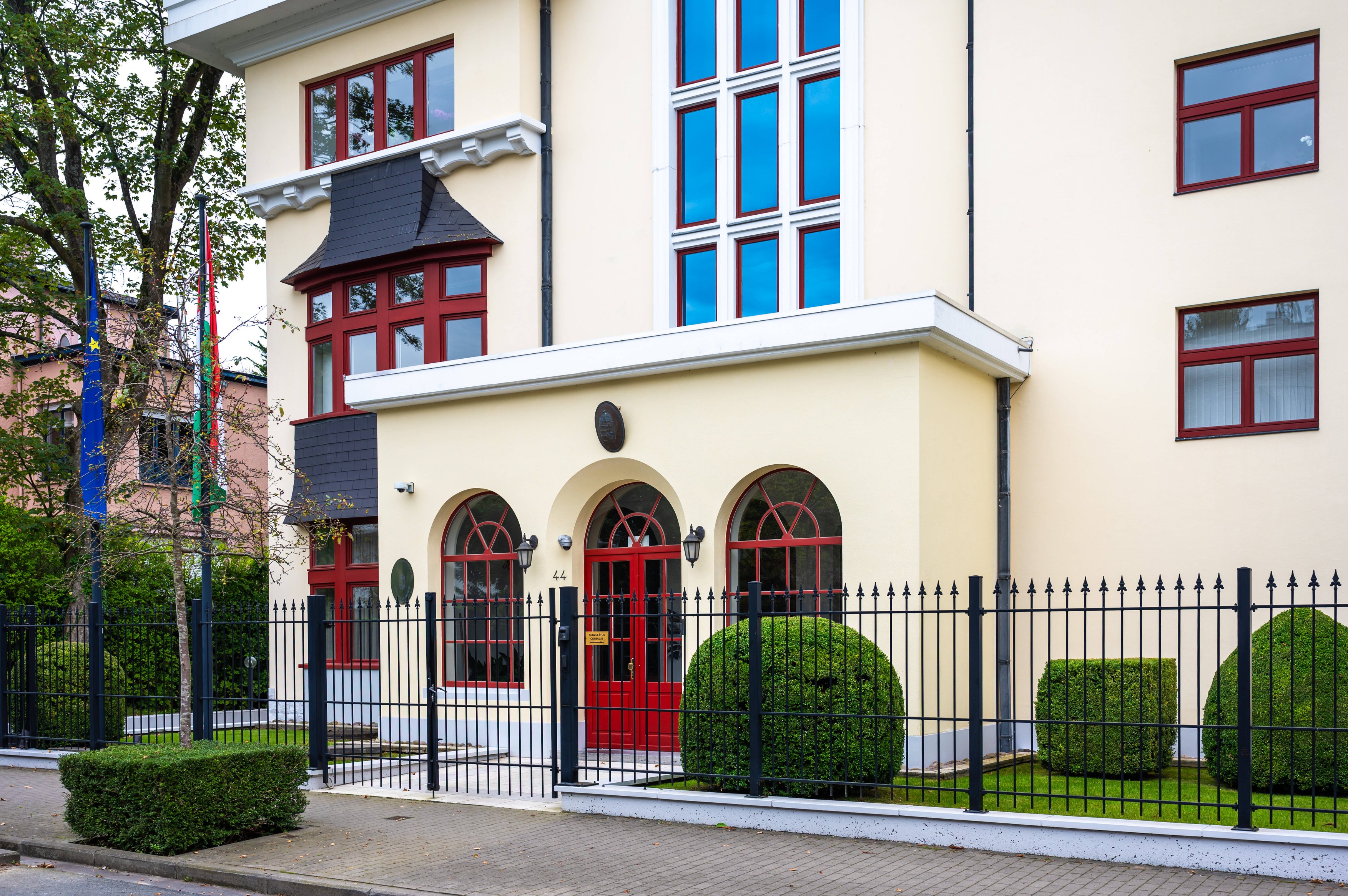 The embassy of Hungary in Uccle, Brussels, Belgium, SEP 22, 2024