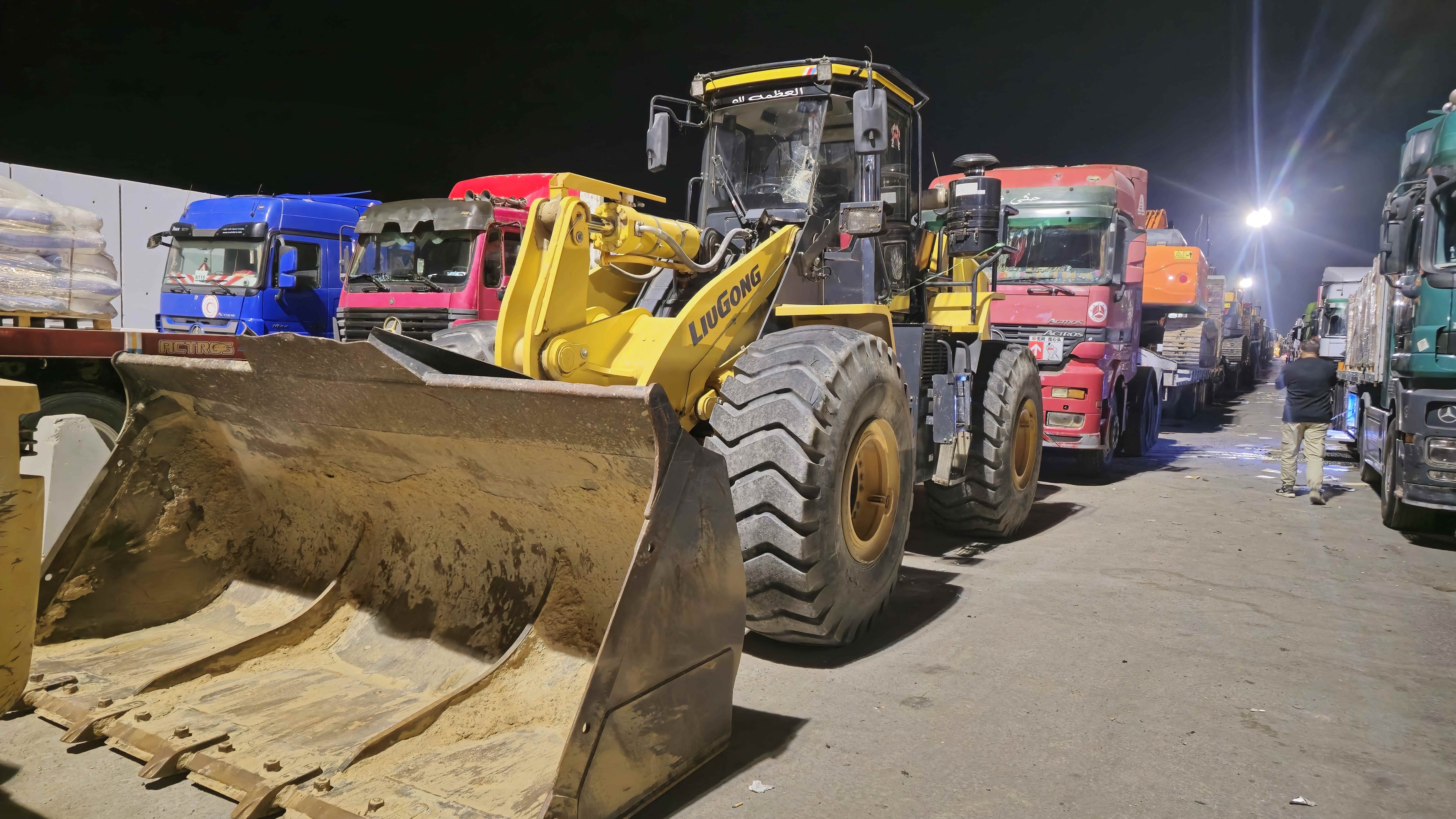 RAFAH, EGYPT - OCTOBER 26: Trucks loaded with shelter tents, food parcels,