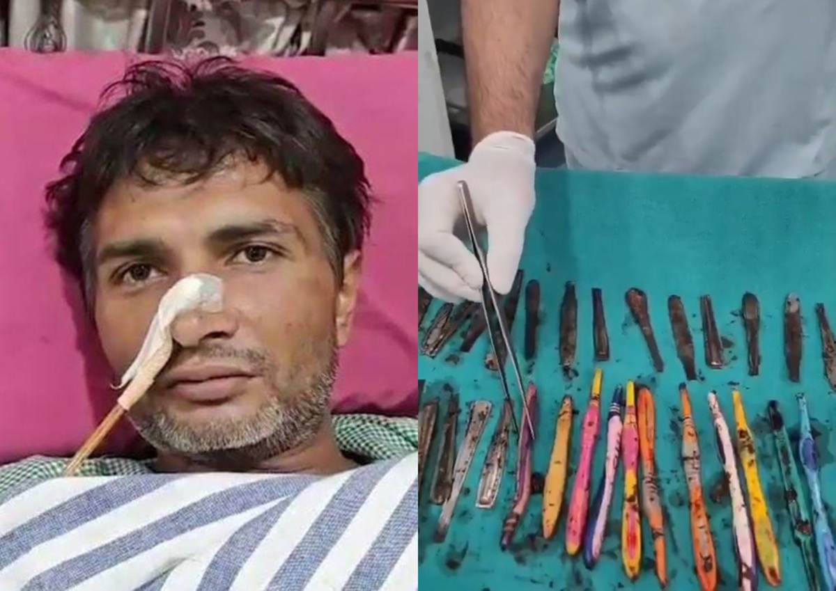 Indijec pojedel zobne ščetke