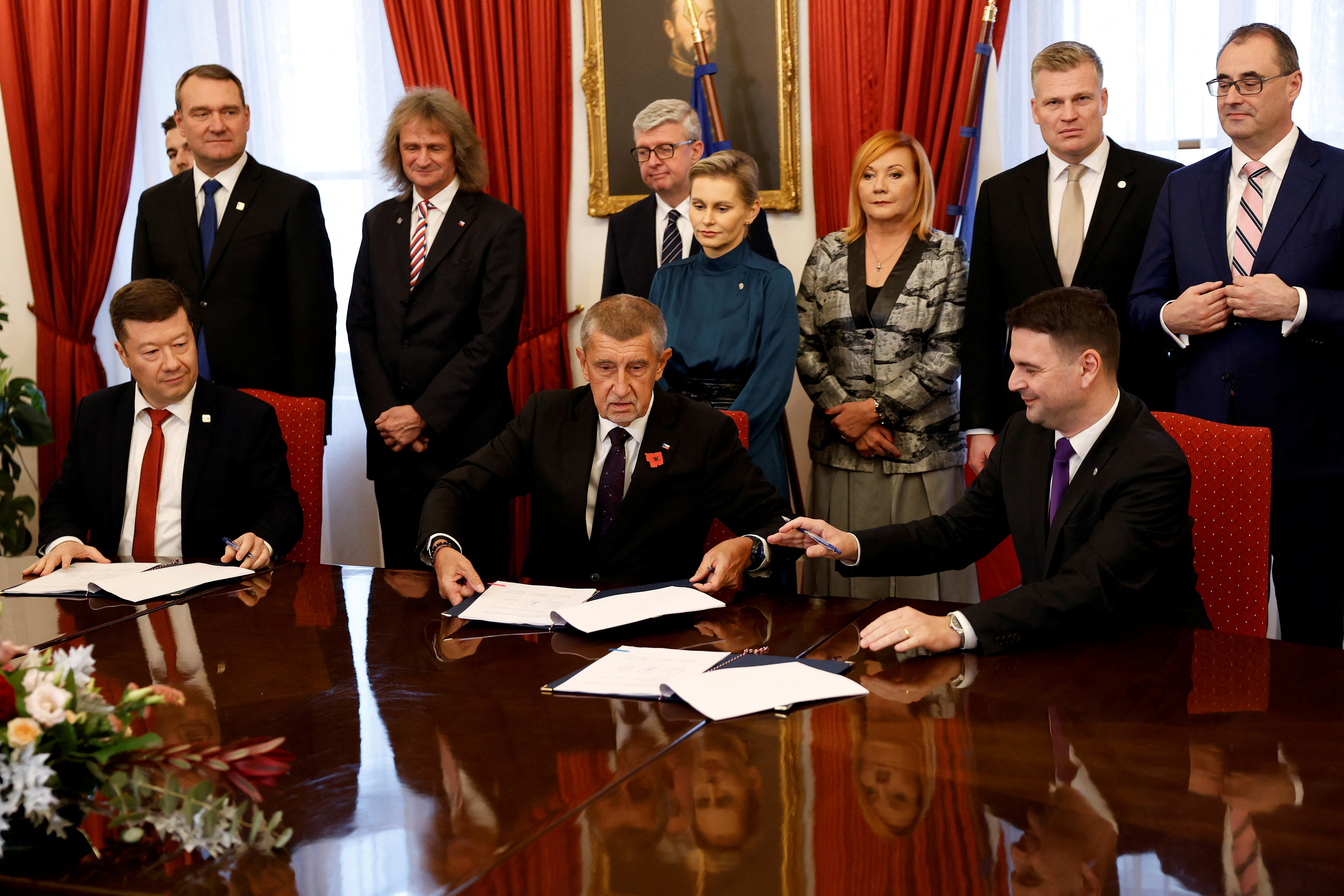 Podpis koalicijske pogodbe na Češkem