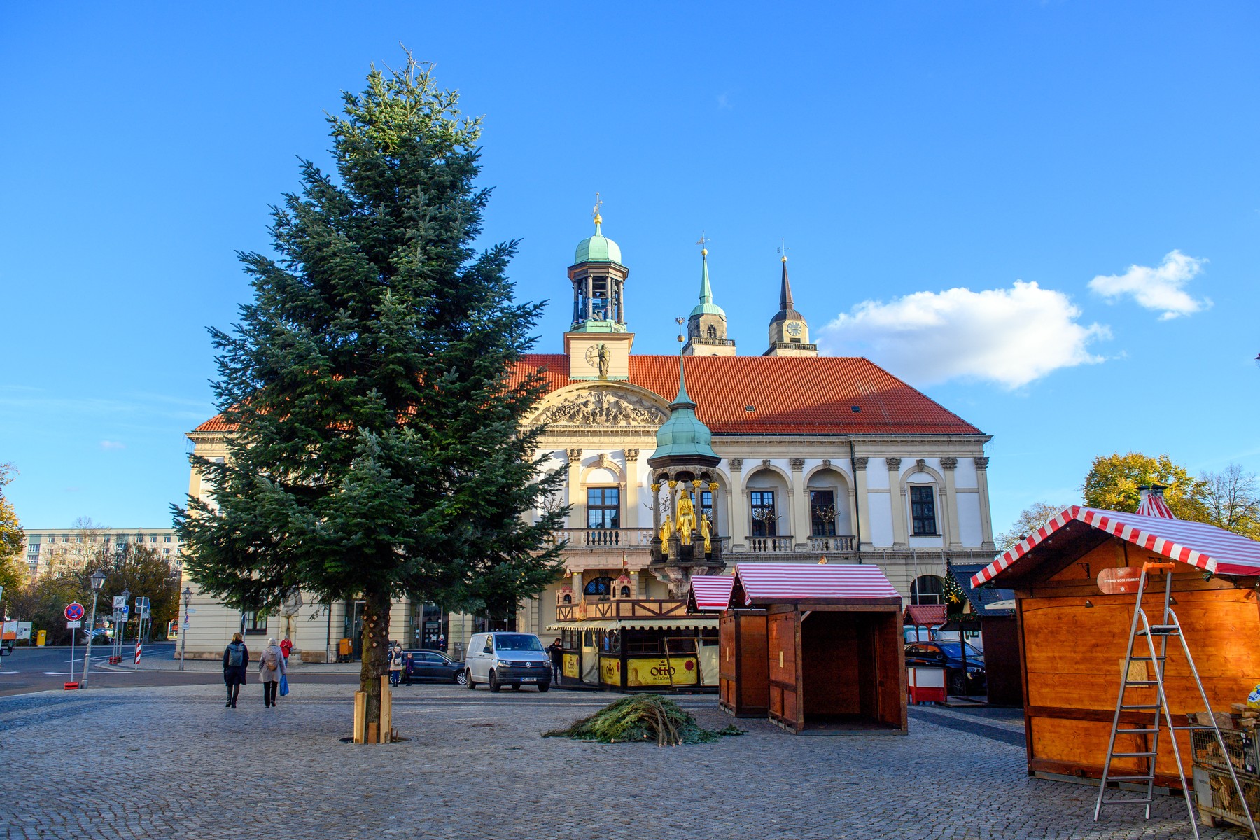 Božični sejem Nemčija priprave v Magdeburgu