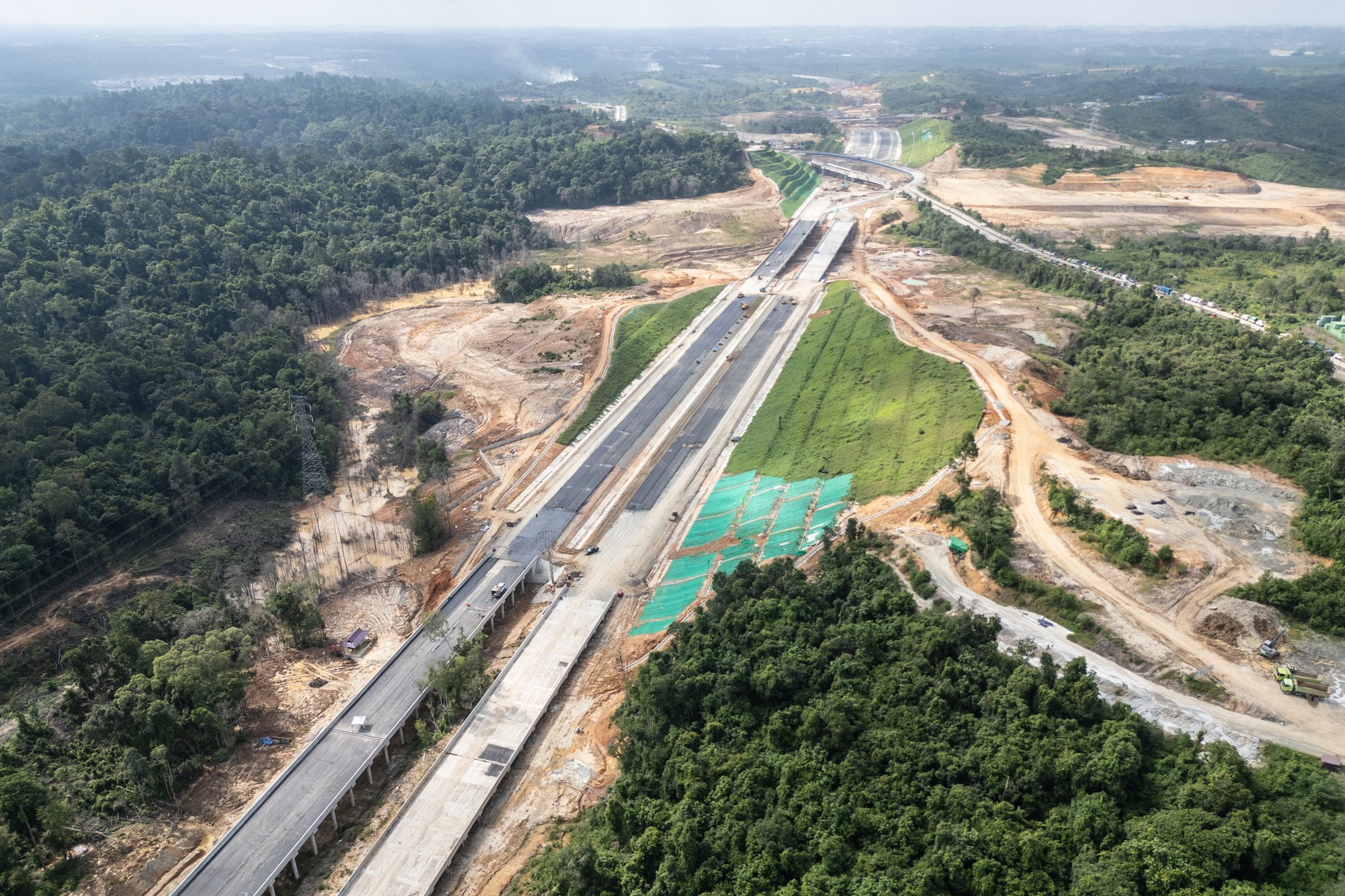 Gradbišče v mestu Nusantara