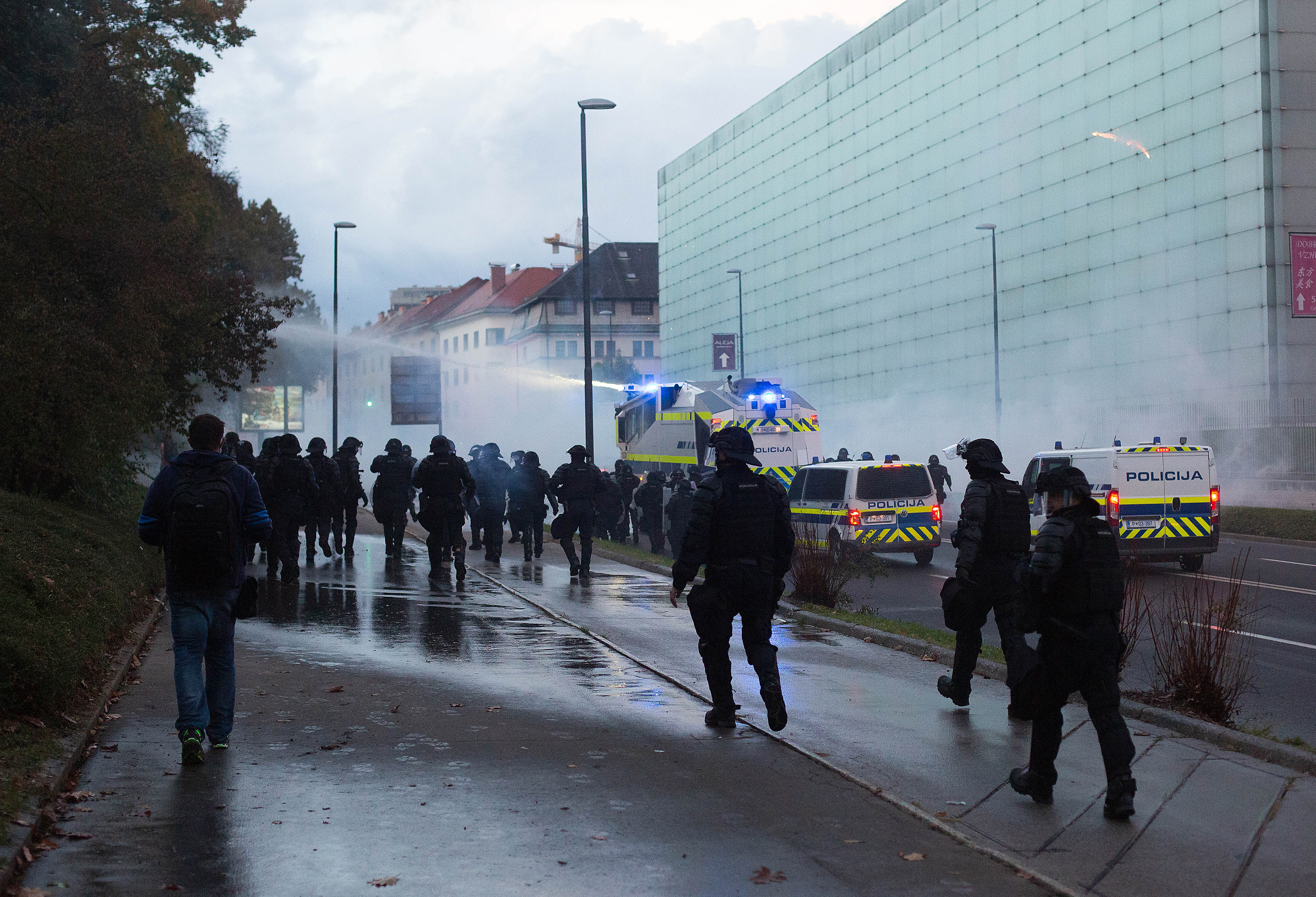 Proticepilski protest v Ljubljani 5. oktobra 2021