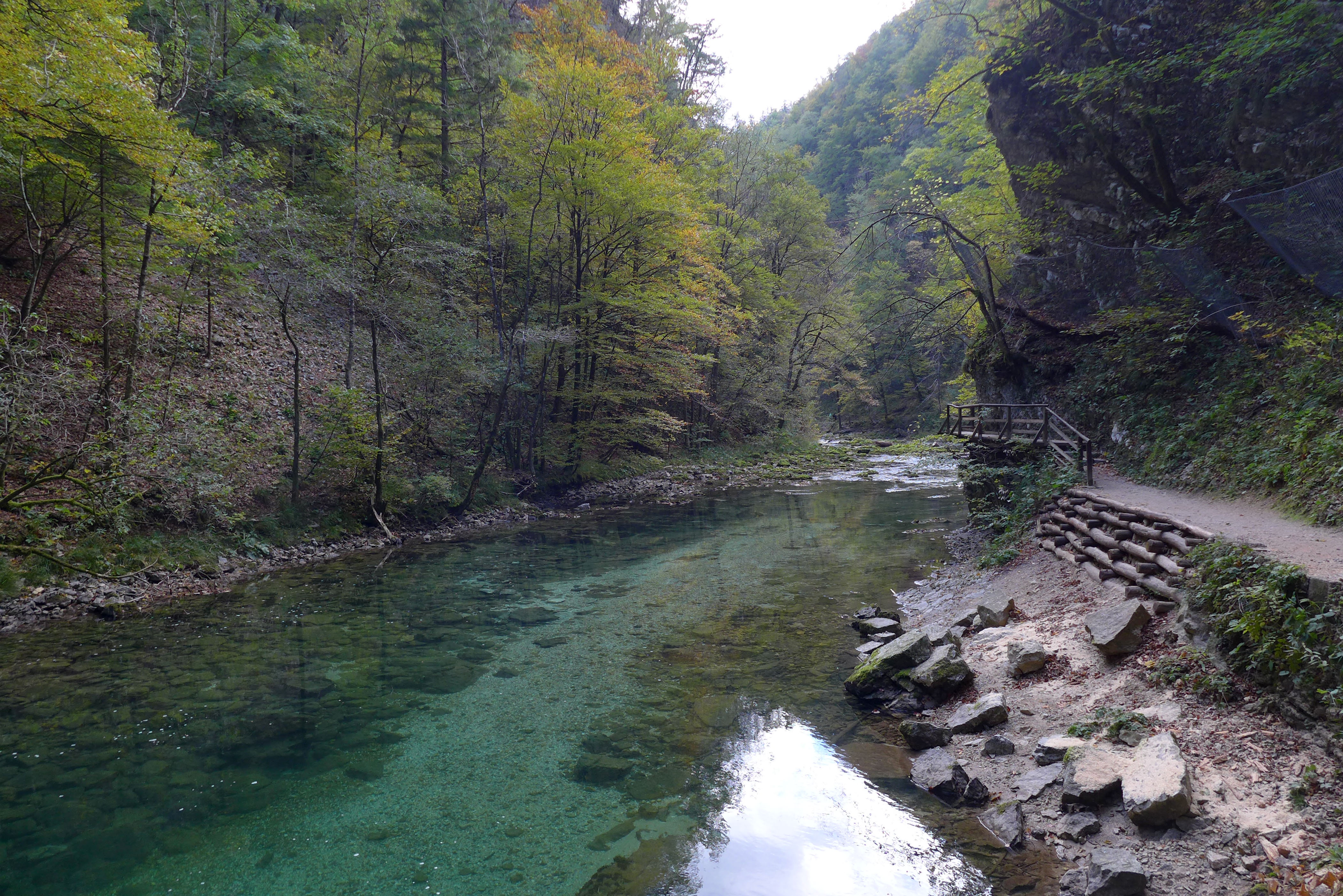 Slovenija, Bled, 18.10.2021, 18. oktober 2021 Blejski Vintgar, turistična destinacija, narava, reka Radovna, turizem, pešpot, triglavski narodni parkFoto: Borut Peršolja/Bobo