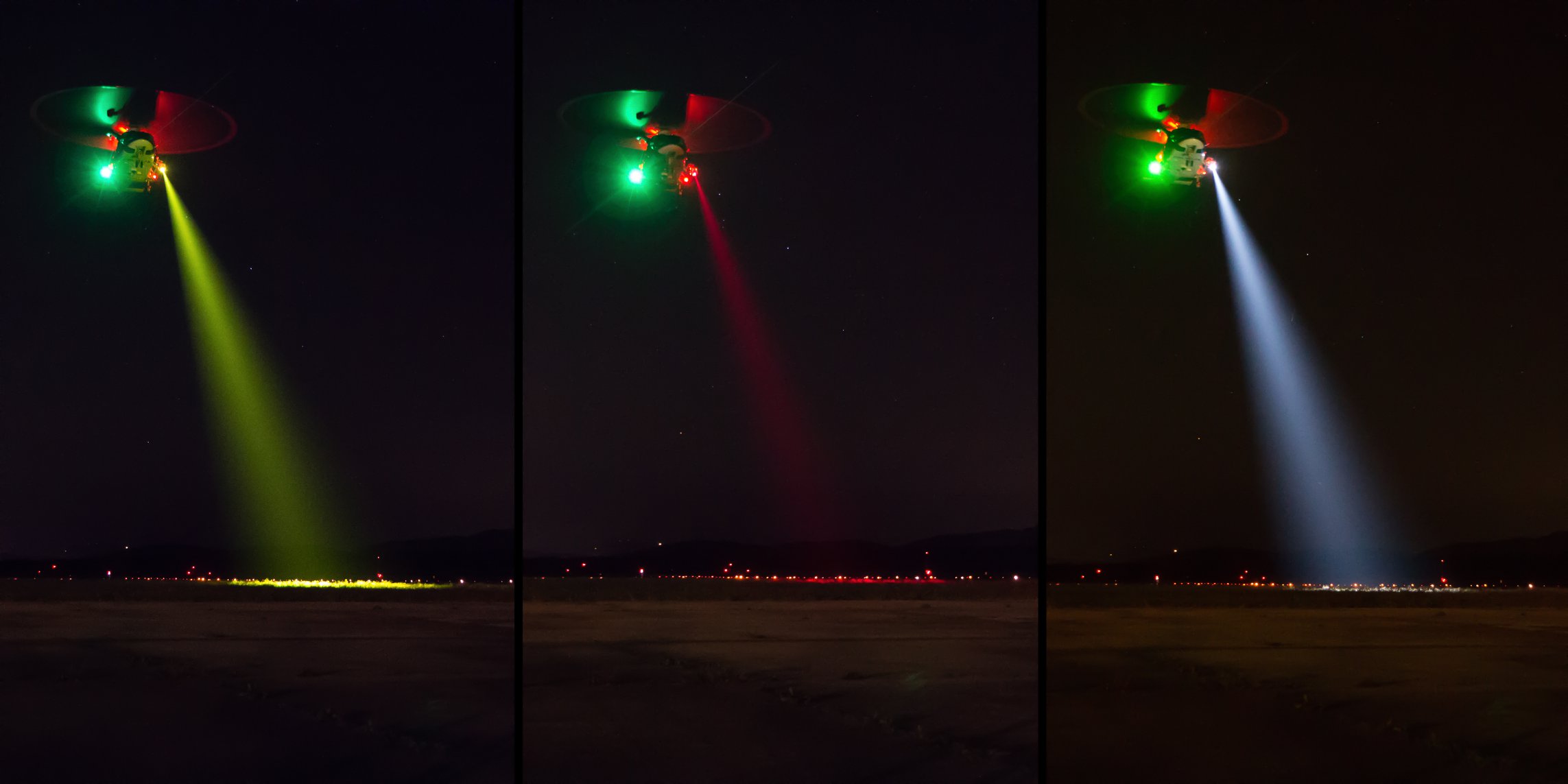 policijski helikopter noč