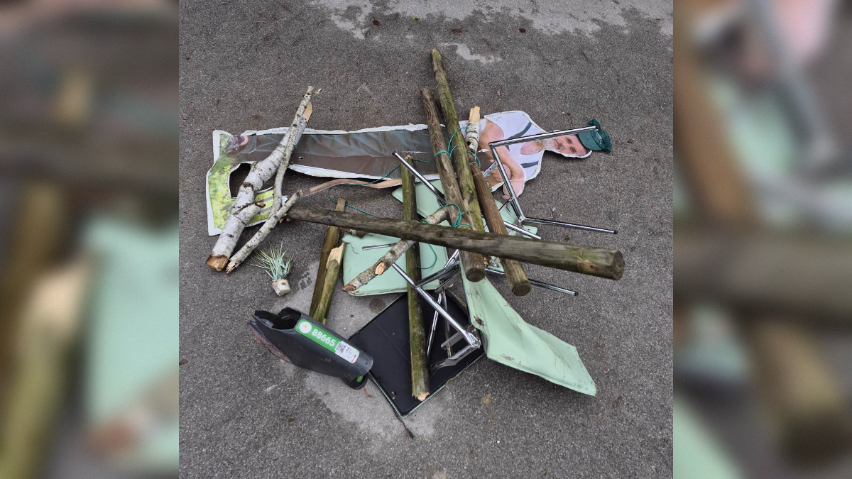 Predmeti, na katere je v Celju naletel potniški vlak