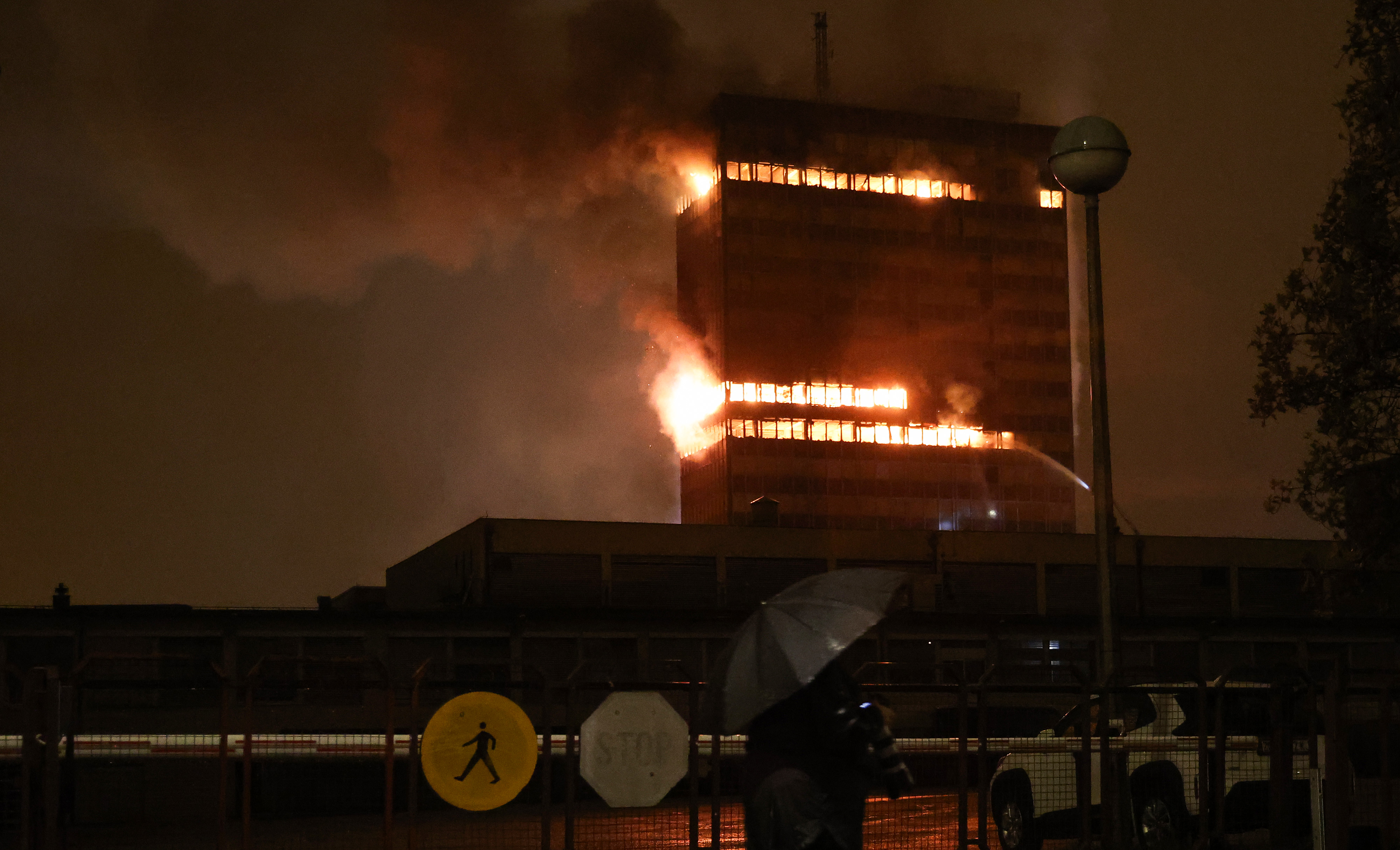 Požar nebotičnika Vjesnik v Zagrebu