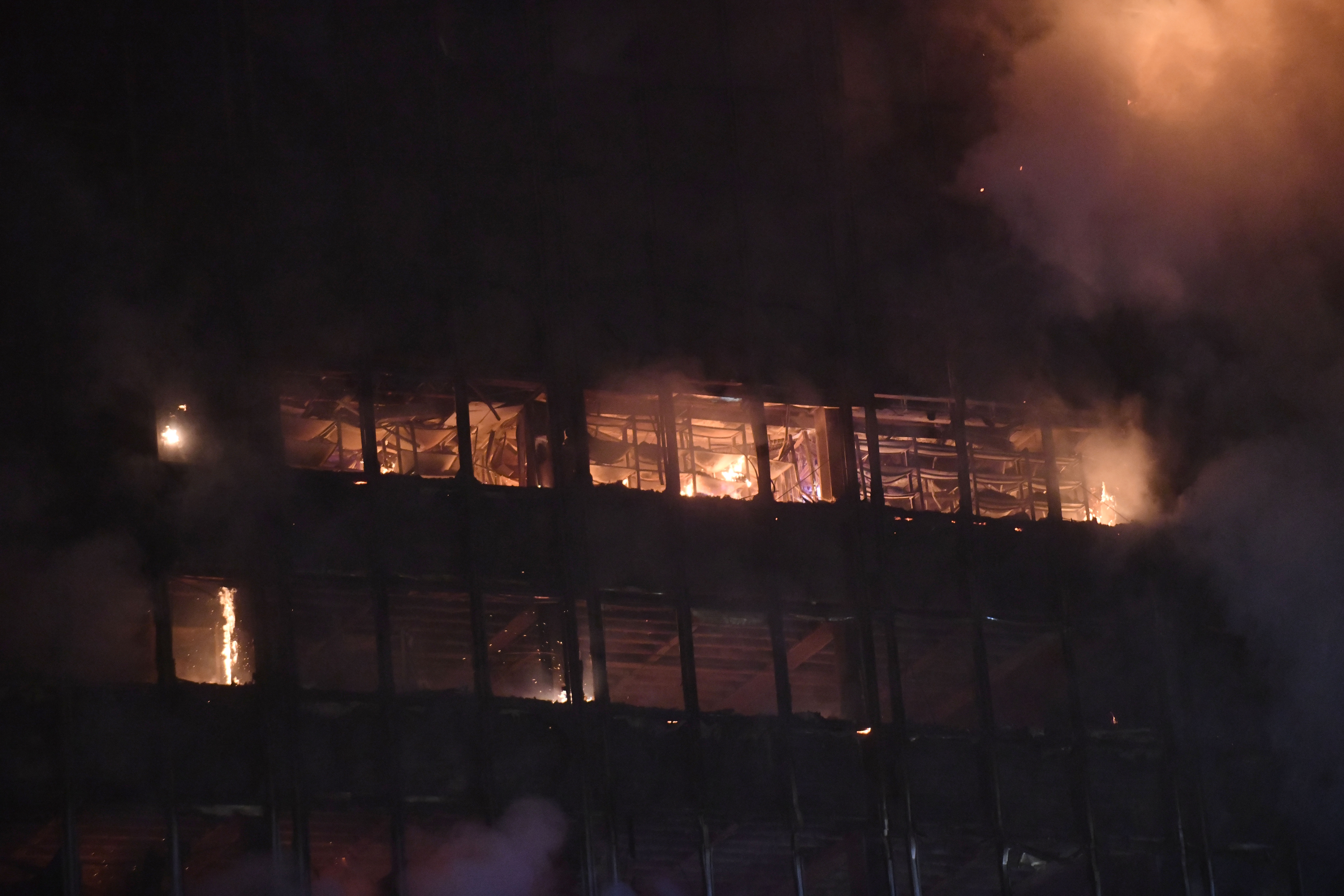 Požar nebotičnika Vjesnik v Zagrebu