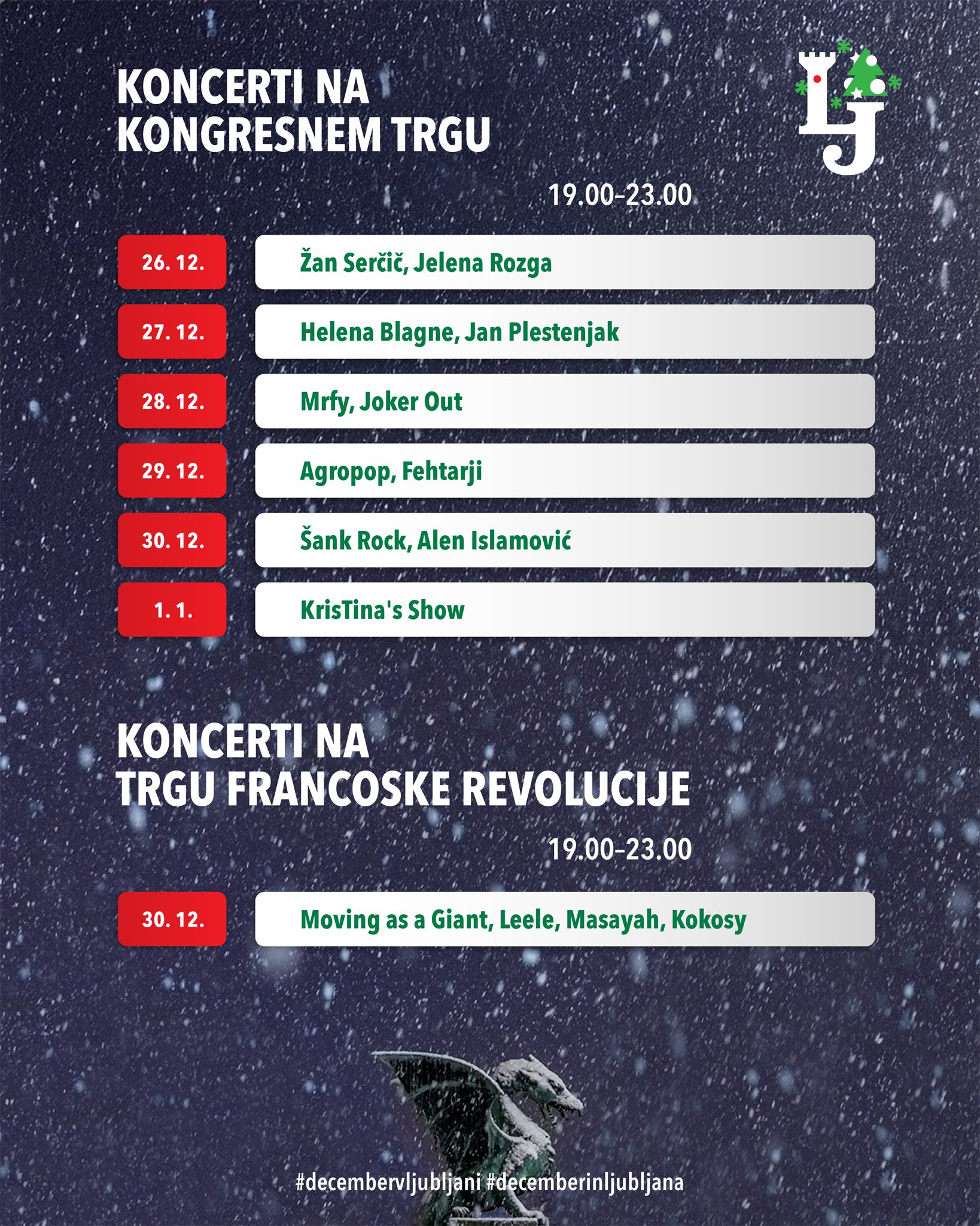 December v Ljubljani