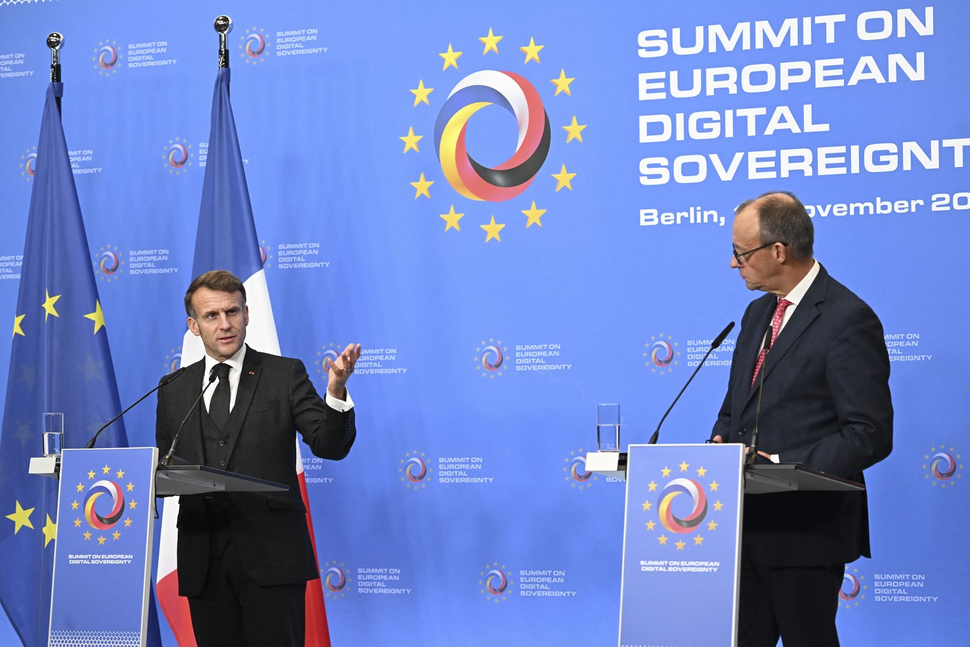 Emmanuel Macron in Friedrich Merz