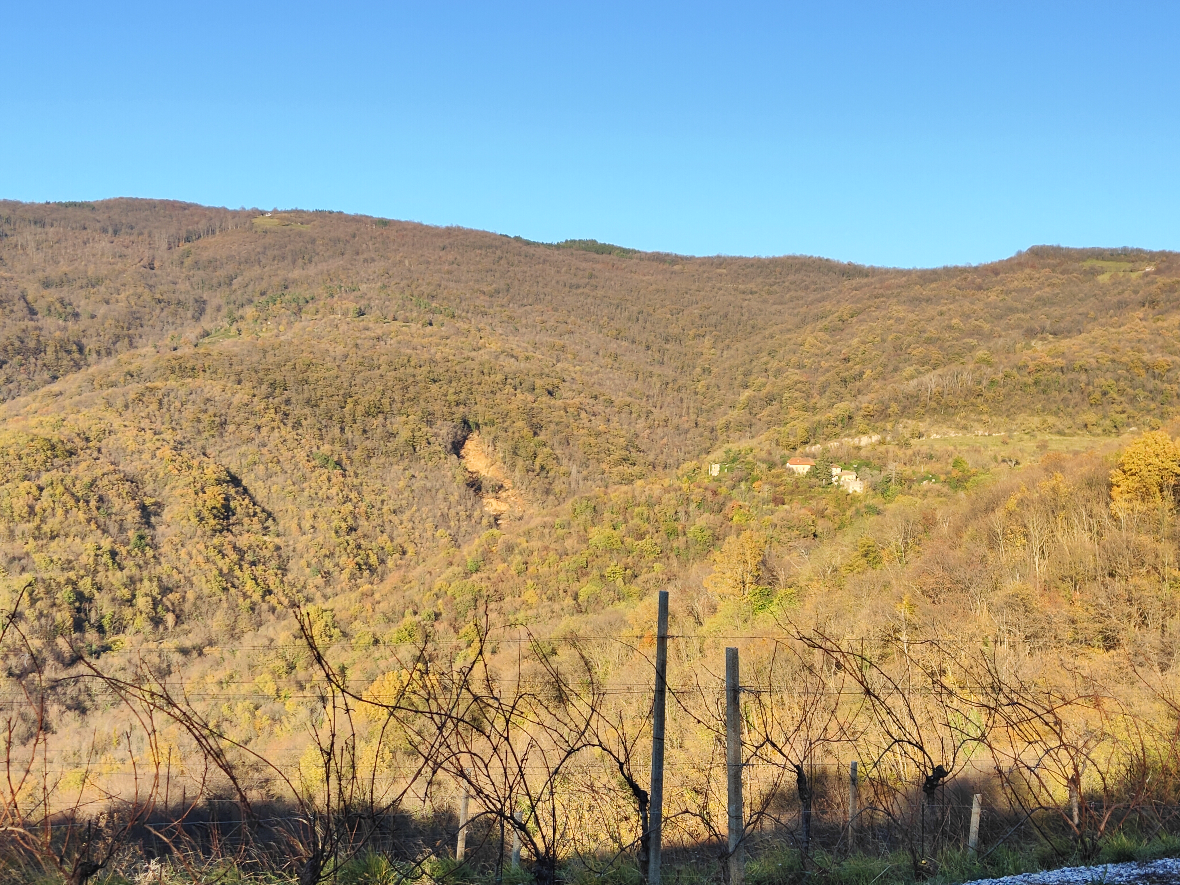 Eden od plazov v Goriških brdih