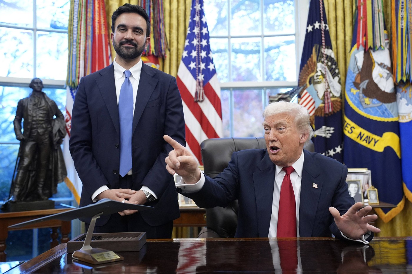 Donald Trump in Zohran Mamdani v Ovalni pisarni