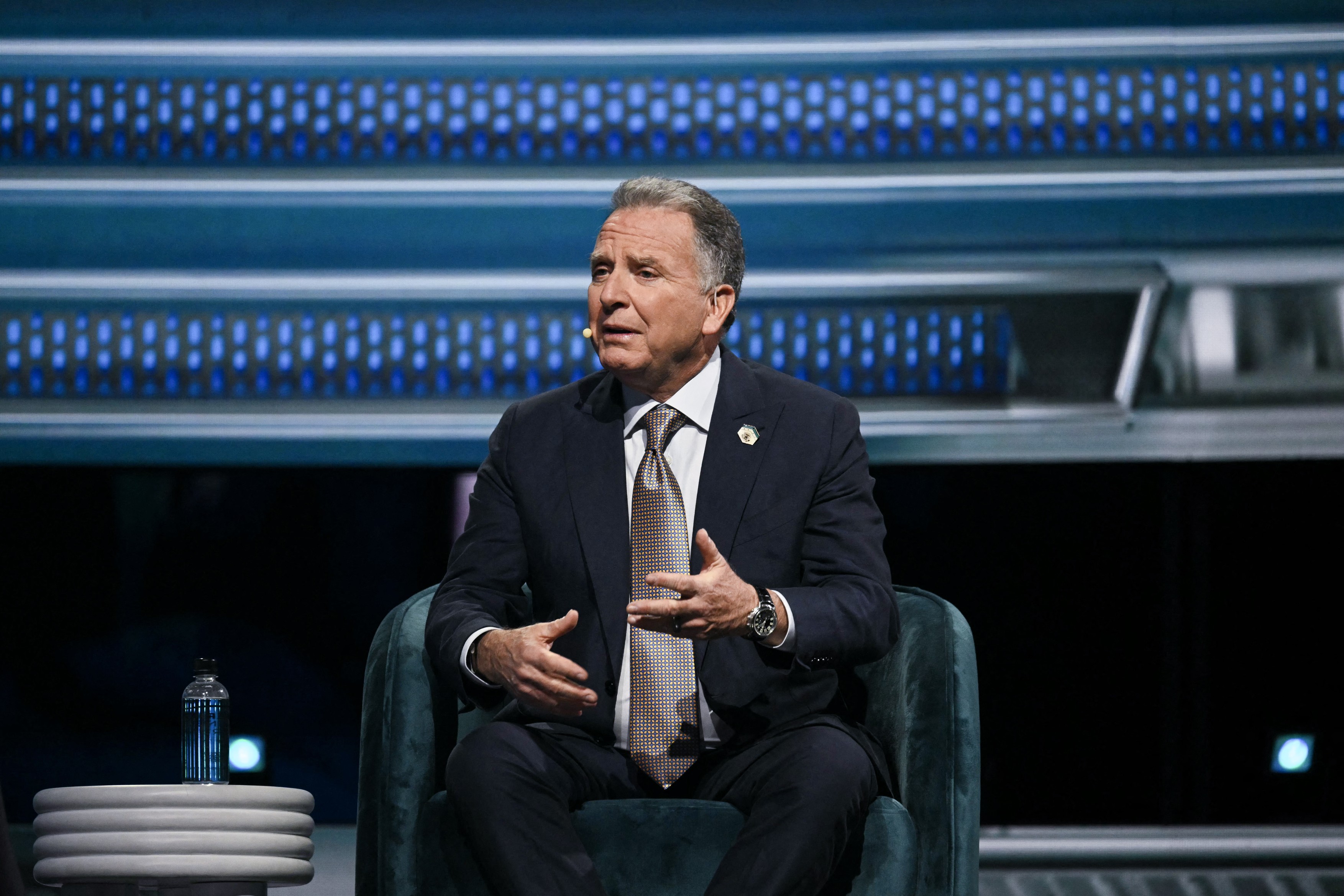 US Special Envoy Steve Witkoff speaks at the American Business Forum at the Kaseya Center in Miami on November 6, 2025.,Image: 1050764358, License: Rights-managed, Restrictions: , Model Release: no