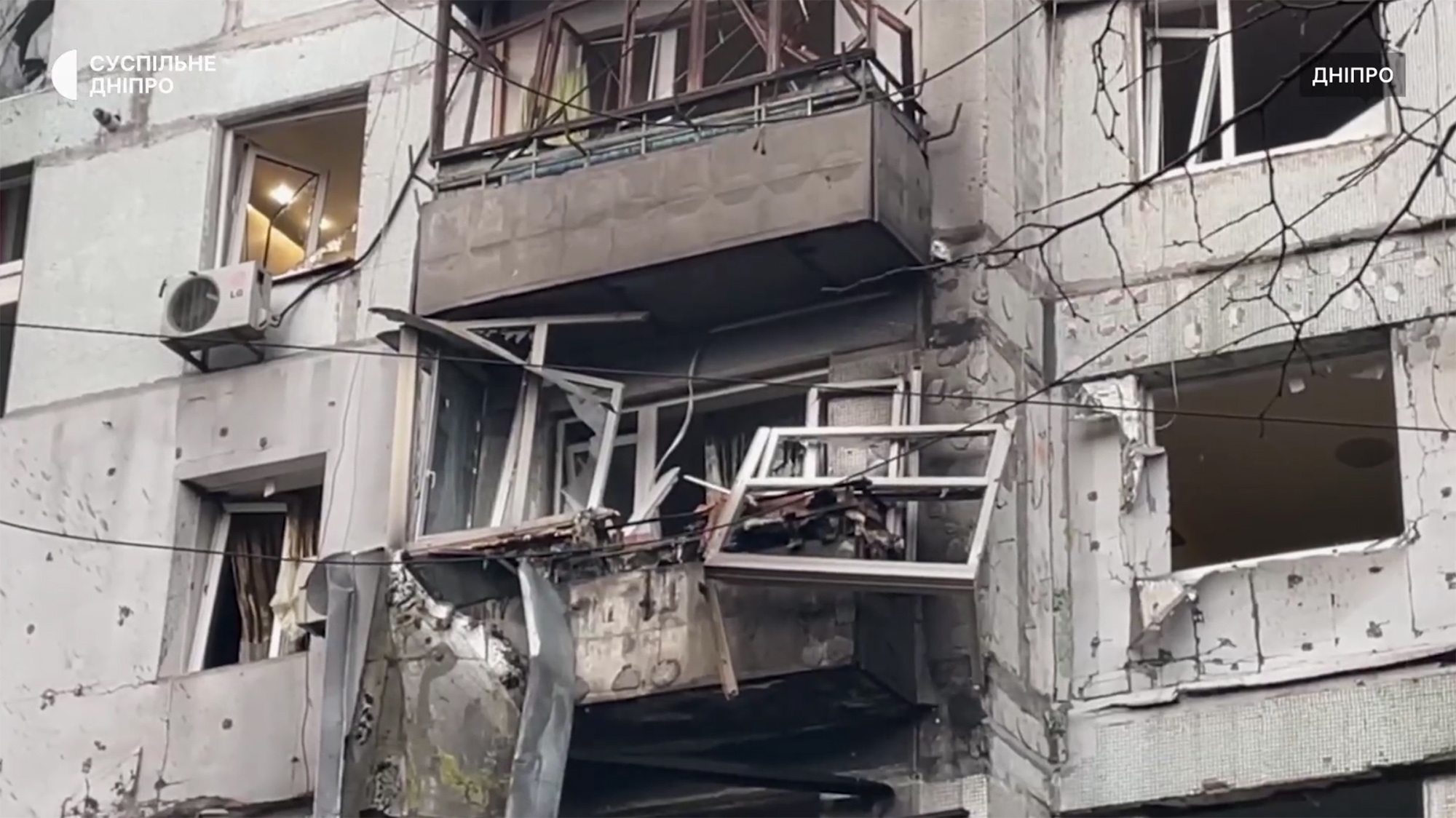 Russian drones attacked Dnipro.