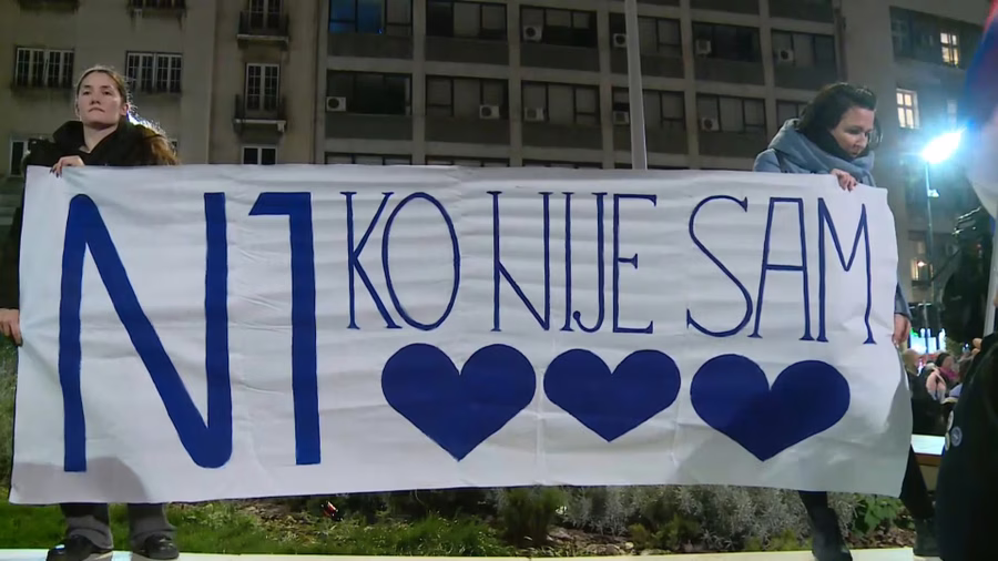 Podpora novinarjem srbske N1