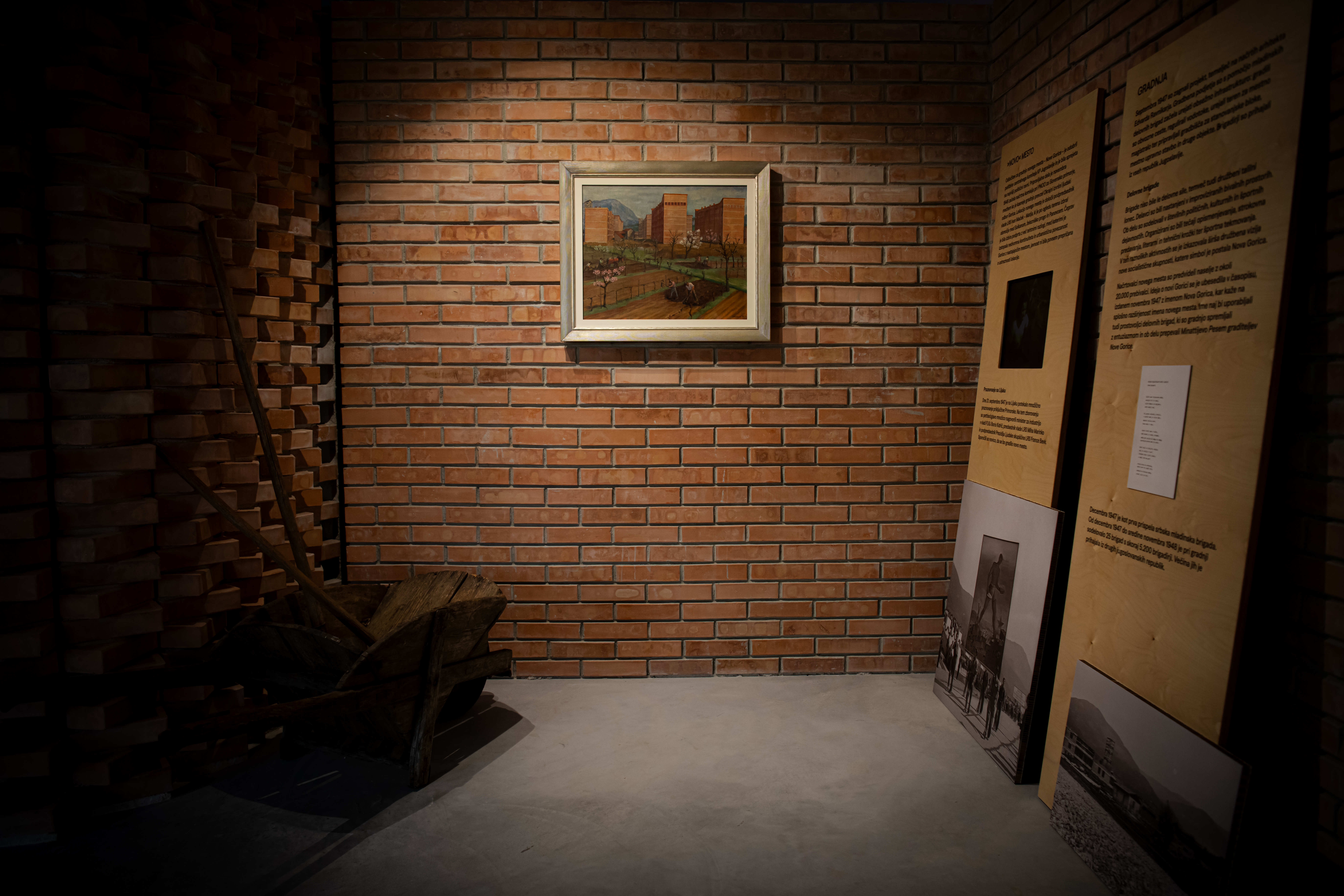 Slika Toneta Kralja o gradnji Nove Gorice