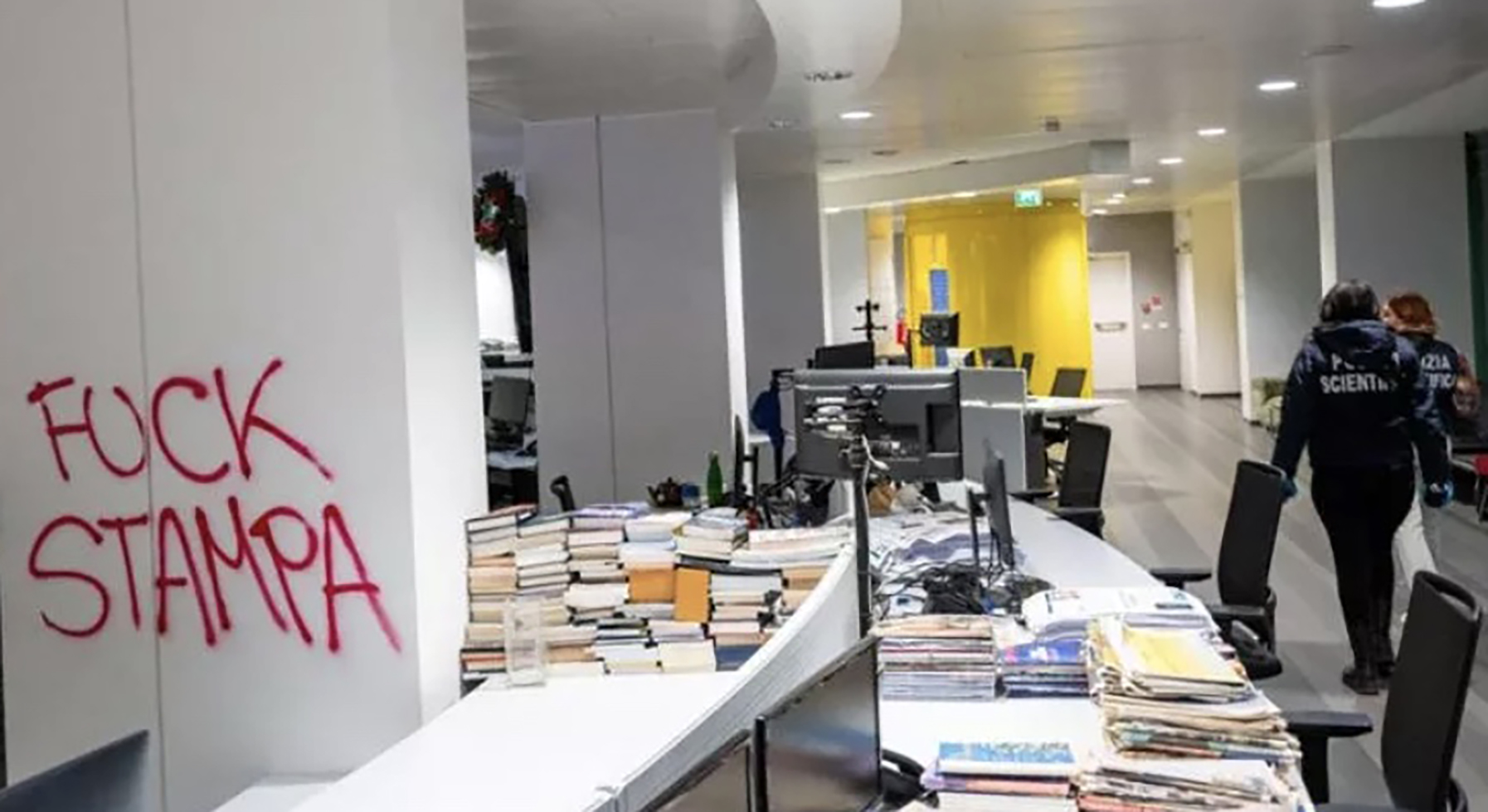 Vandalizirani prostori časnika La stampa