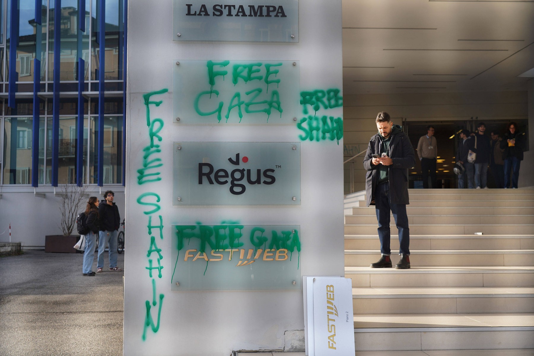 Vandalizirani prostori časnika La stampa