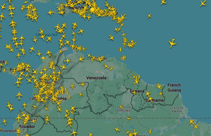 Izpraznjen zračni prostor nad Venezuelo