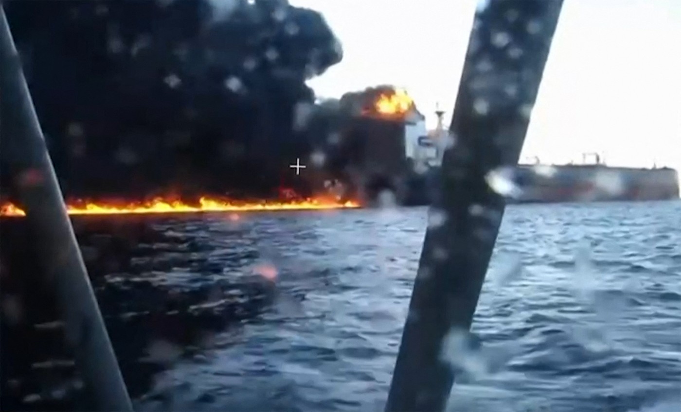 Napadeni ruski tankerji v Črnem morju