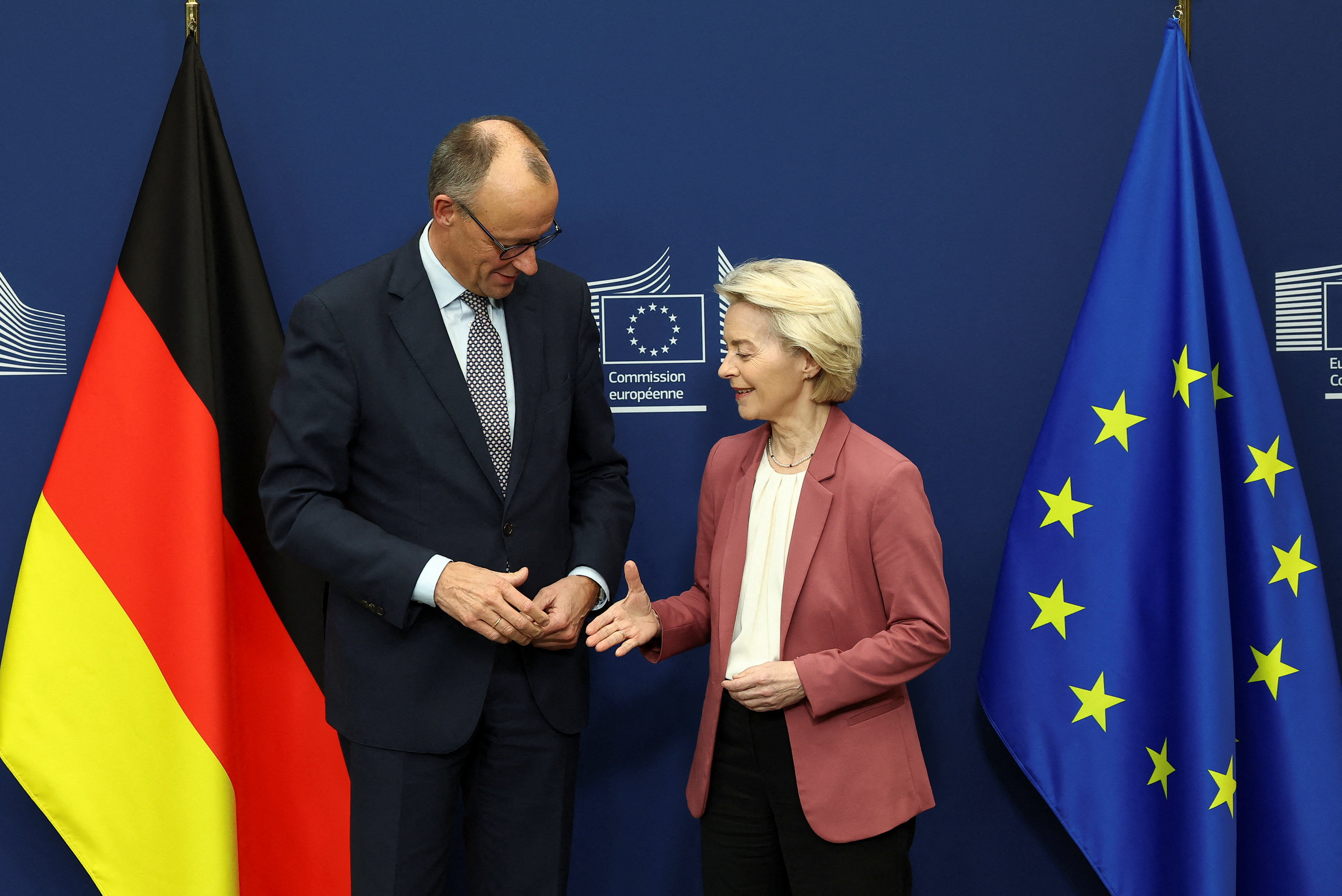 Ursula von der Leyen in Friedrich Merz