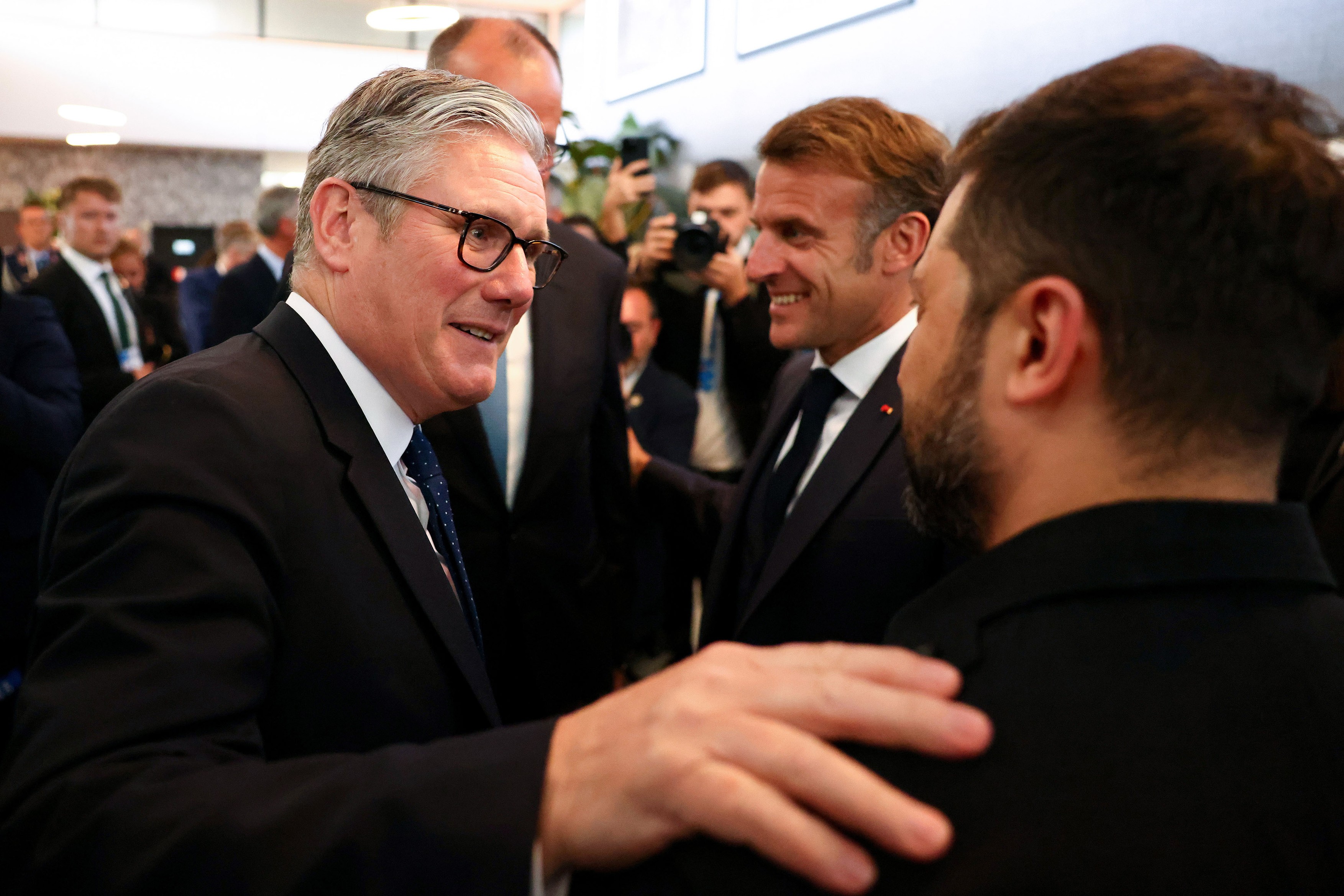 24/06/2025. The Hague, Netherlands. Prime Minister Keir Starmer meets with German Chancellor Friedrich Merz, French President Emmanuel Macron and Ukrainian President Volodymyr Zelenskyy