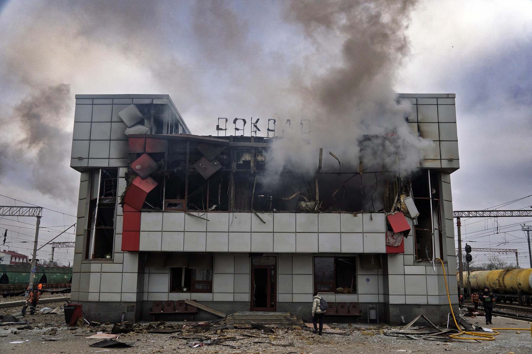 Sobotno rusko obstreljevanje Ukrajine